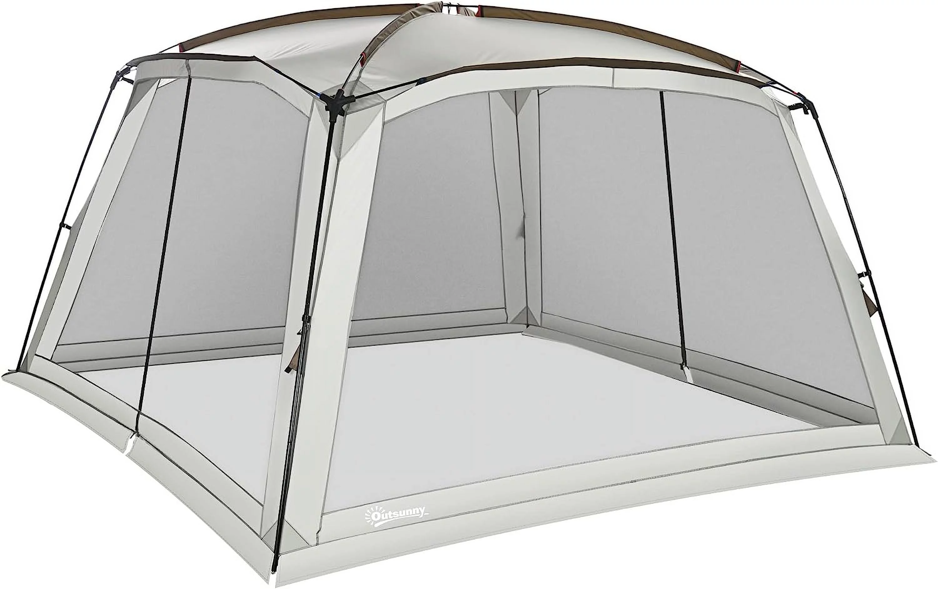 Outsunny 12' x 12' Screen House Room, UV50+ Screen Tent with 2 Doors and Carry Bag, Easy Setup, for Patios Outdoor Camping Activities