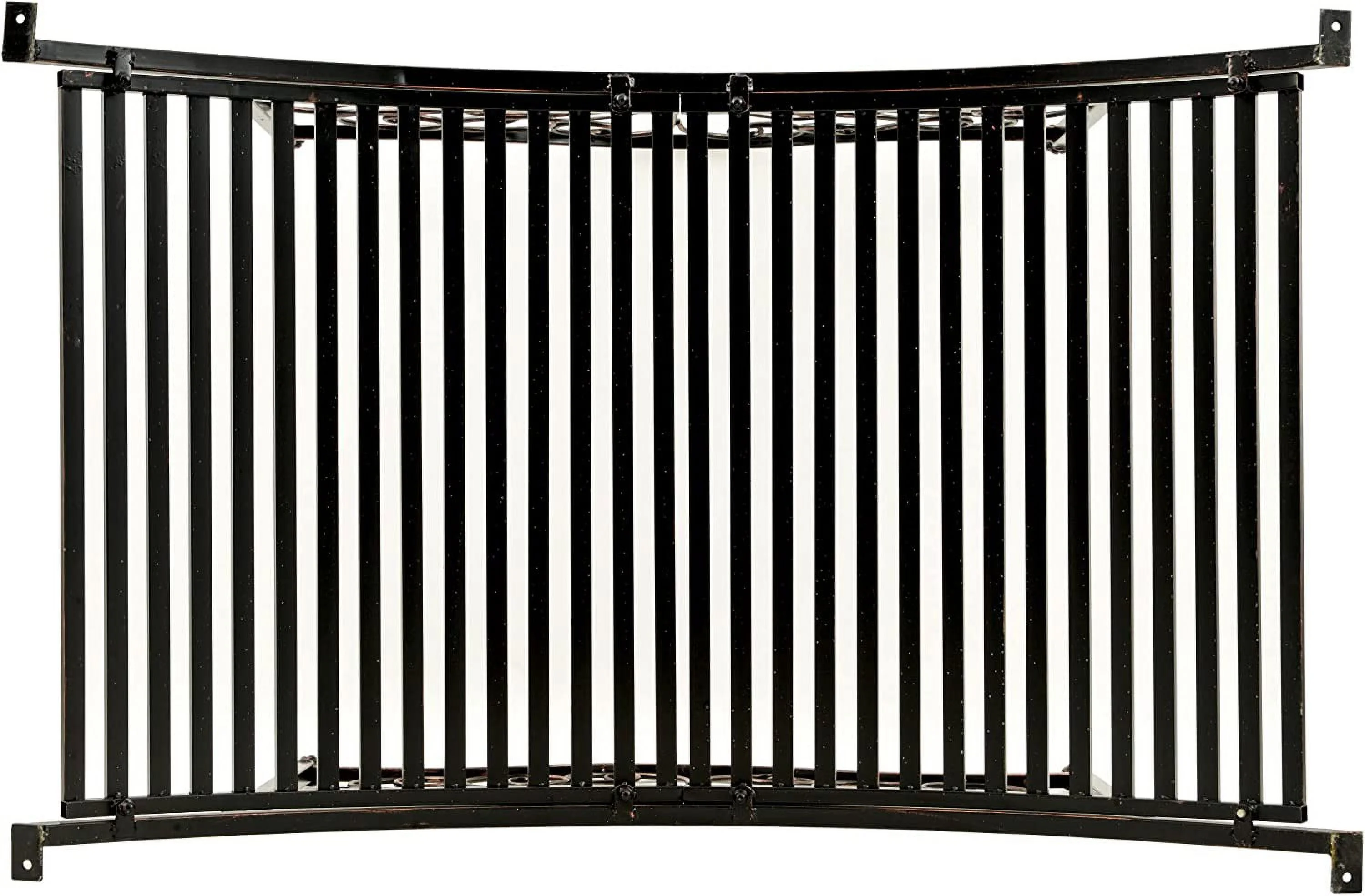 Outsunny 4’ Metal Arch Backyard Garden Bridge with Safety Siderails, Delicate Scrollwork, & Easy Assembly, Black Bronze