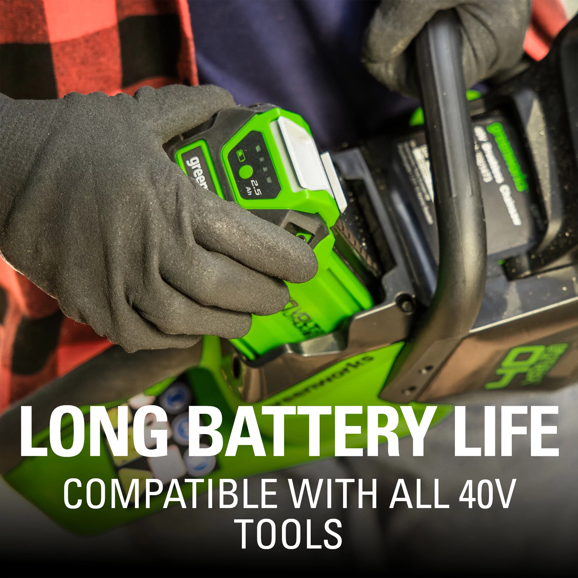 Greenworks 40V 2.5 Ah Battery, 2938402