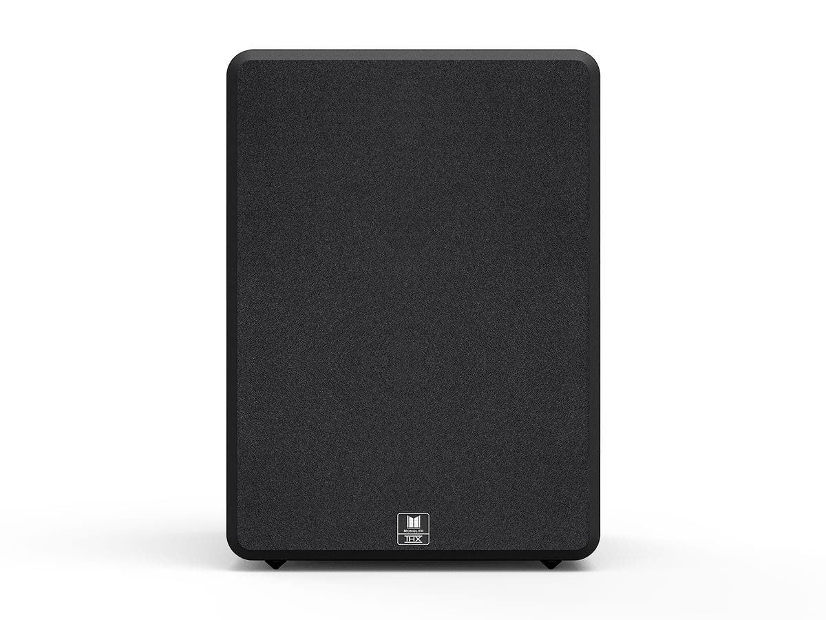 Monoprice Monolith M-12 V2 12in THX Certified Ultra 500 Watt Powered Subwoofer, Massive Output, Low Distortion, Vented HDF Cabinet