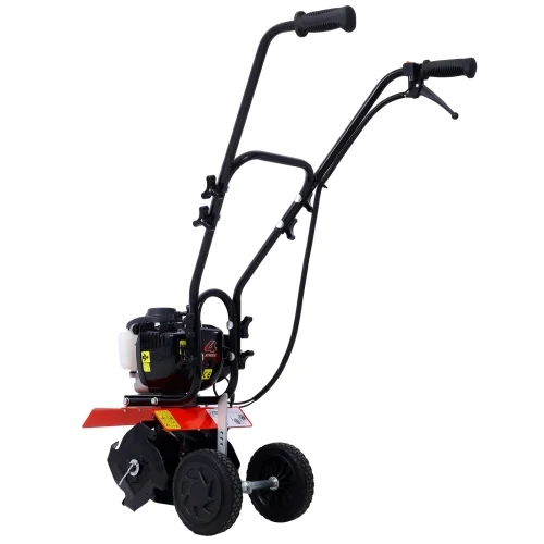 Mini Tiller Cultivator, Powerful 37.7cc 4-stroke Viper Engine, Gear Drive Transmission, Mini Cultivator with 4-Cycle Engine