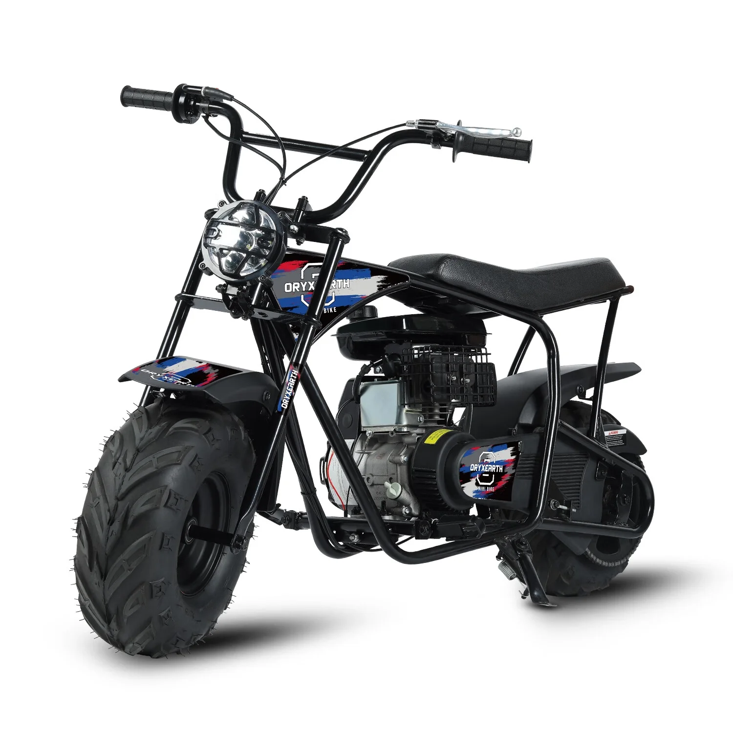 Oryxearth Gas Powered Mini Dirt Bike with Headlight, 105CC 4-Stroke Off-Road Motorcycle, Up to 24 Mph, Racing Blue