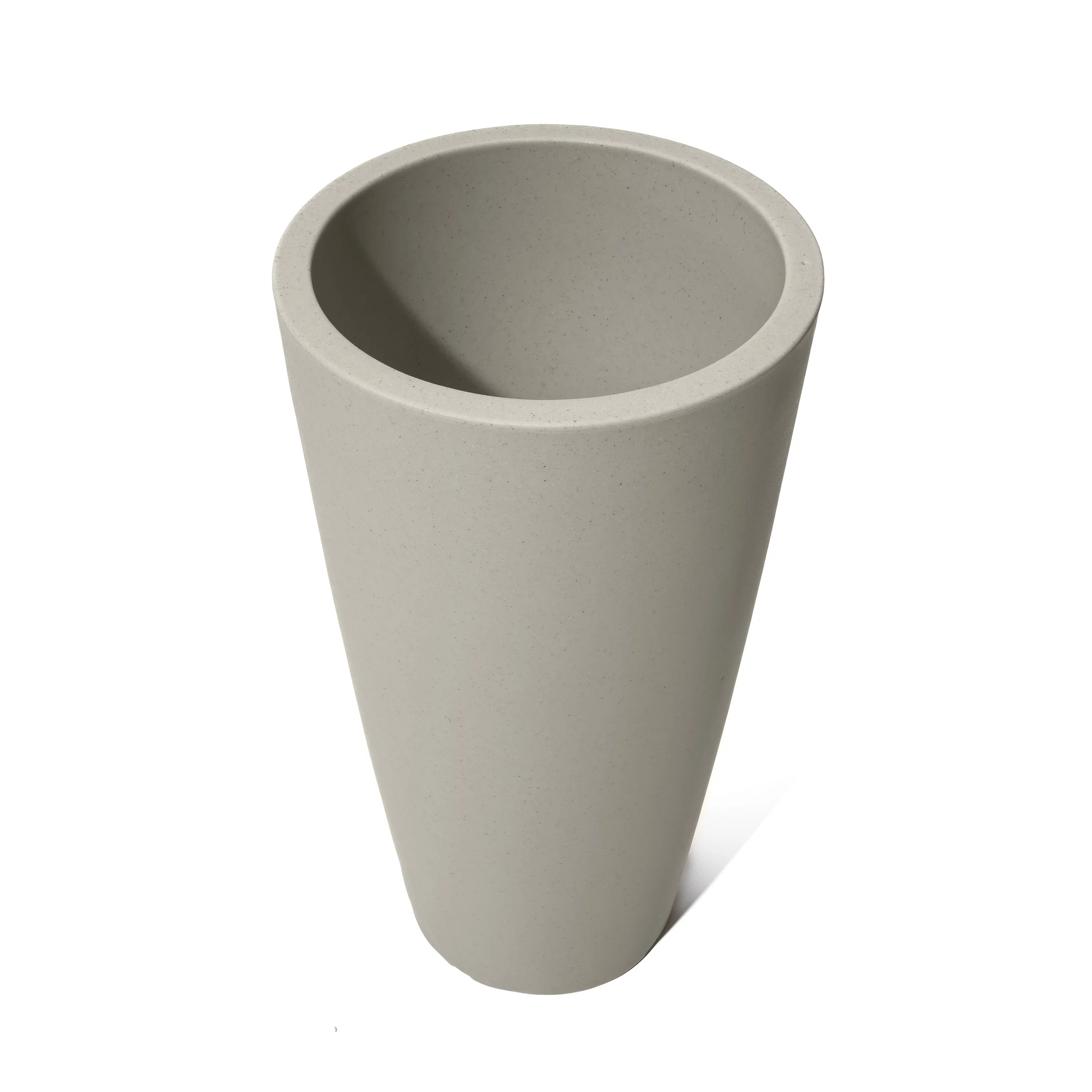 Step2 Tremont 28-Inch Round Concrete Large Indoor/Outdoor Planter, Plastic, Gray