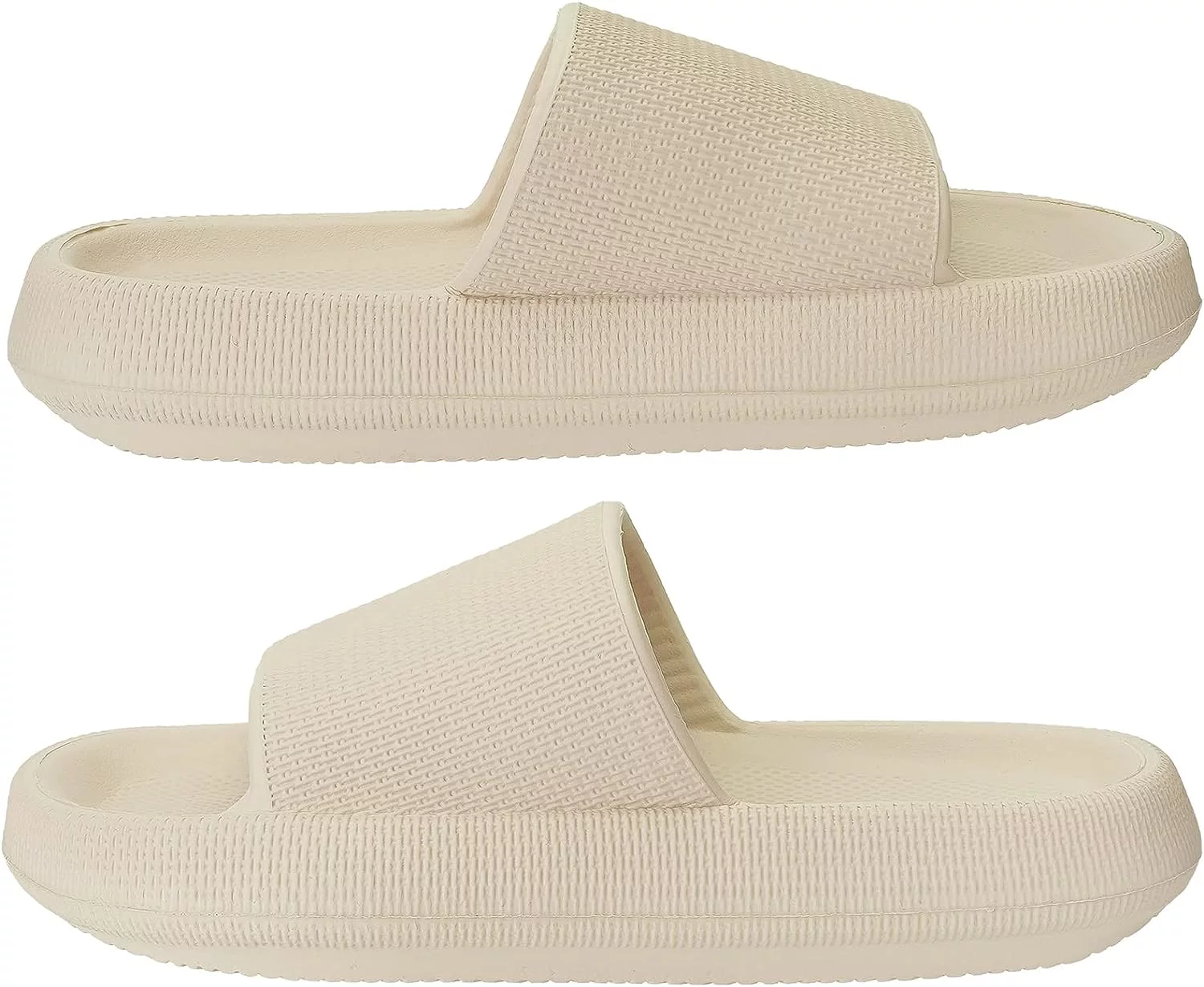 Joomra Pillow Slippers for Women and Men Non Slip Quick Drying Shower Slides Bathroom Sandals | Ultra Cushion | Thick Sole