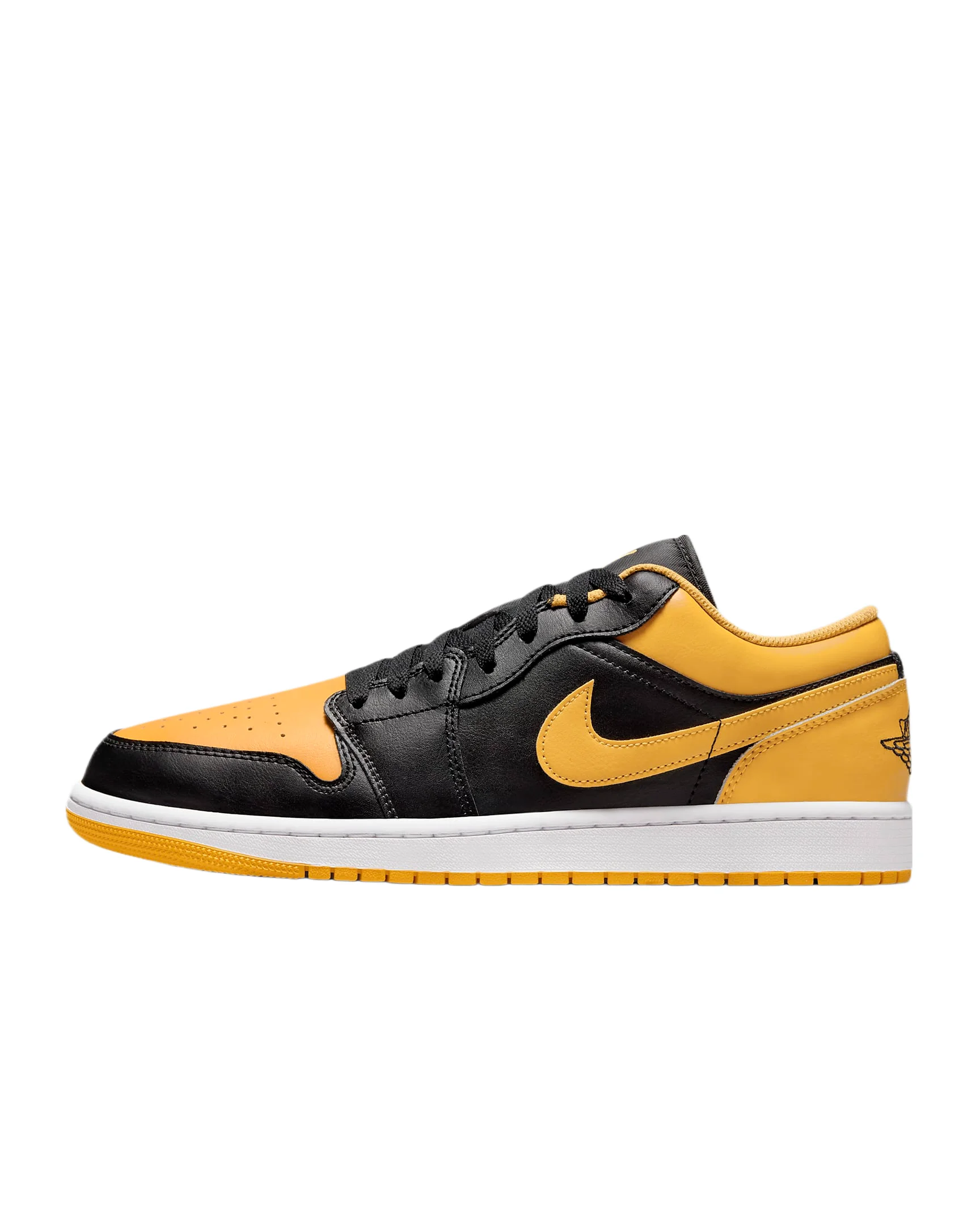 Men's Air Jordan 1 Low Black / Yellow Ochre-White 553558-072 (8.5 US)