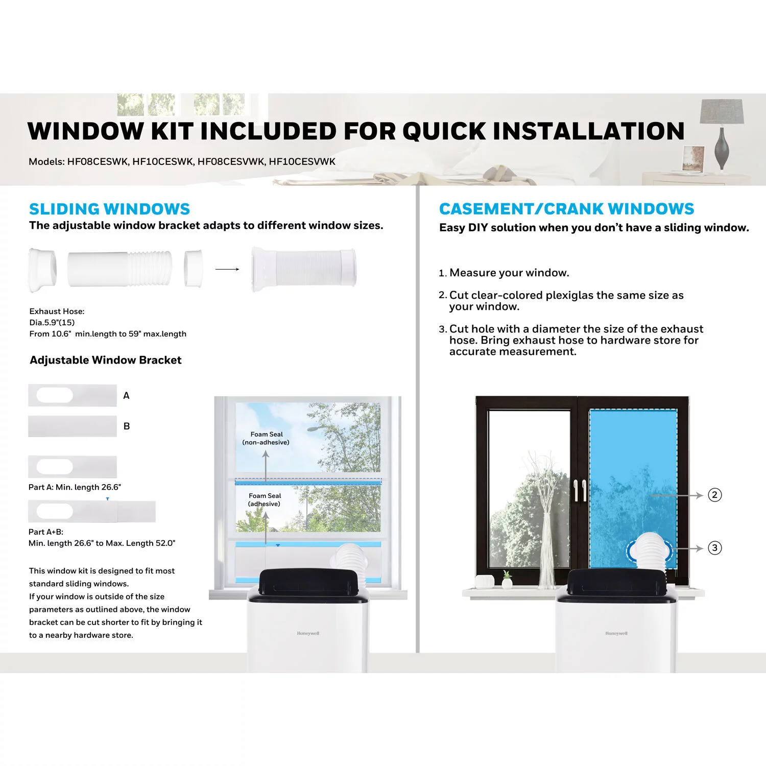 Honeywell 10,000 BTU Portable Air Conditioner with Dehumidifier & Fan