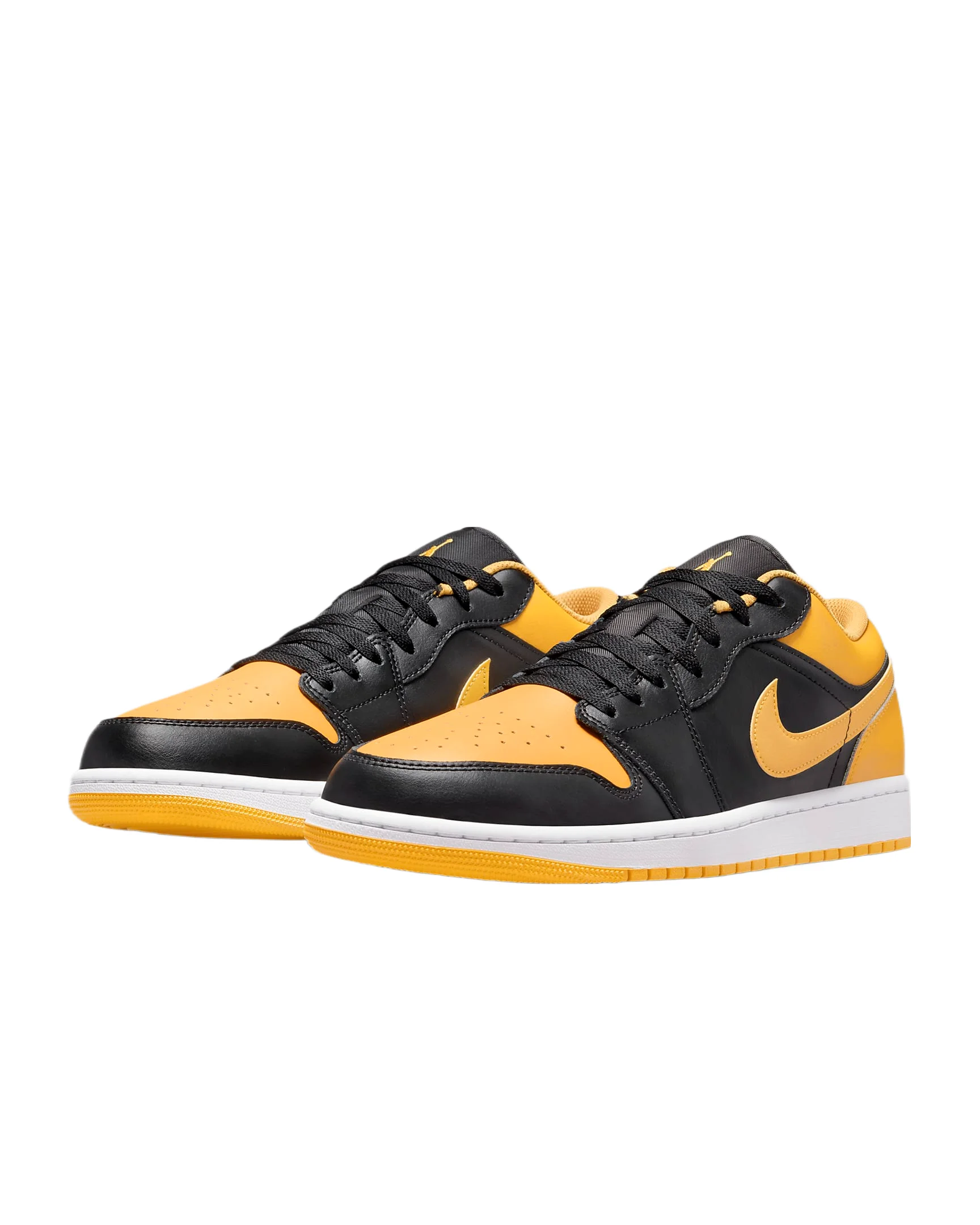 Men's Air Jordan 1 Low Black / Yellow Ochre-White 553558-072 (8.5 US)