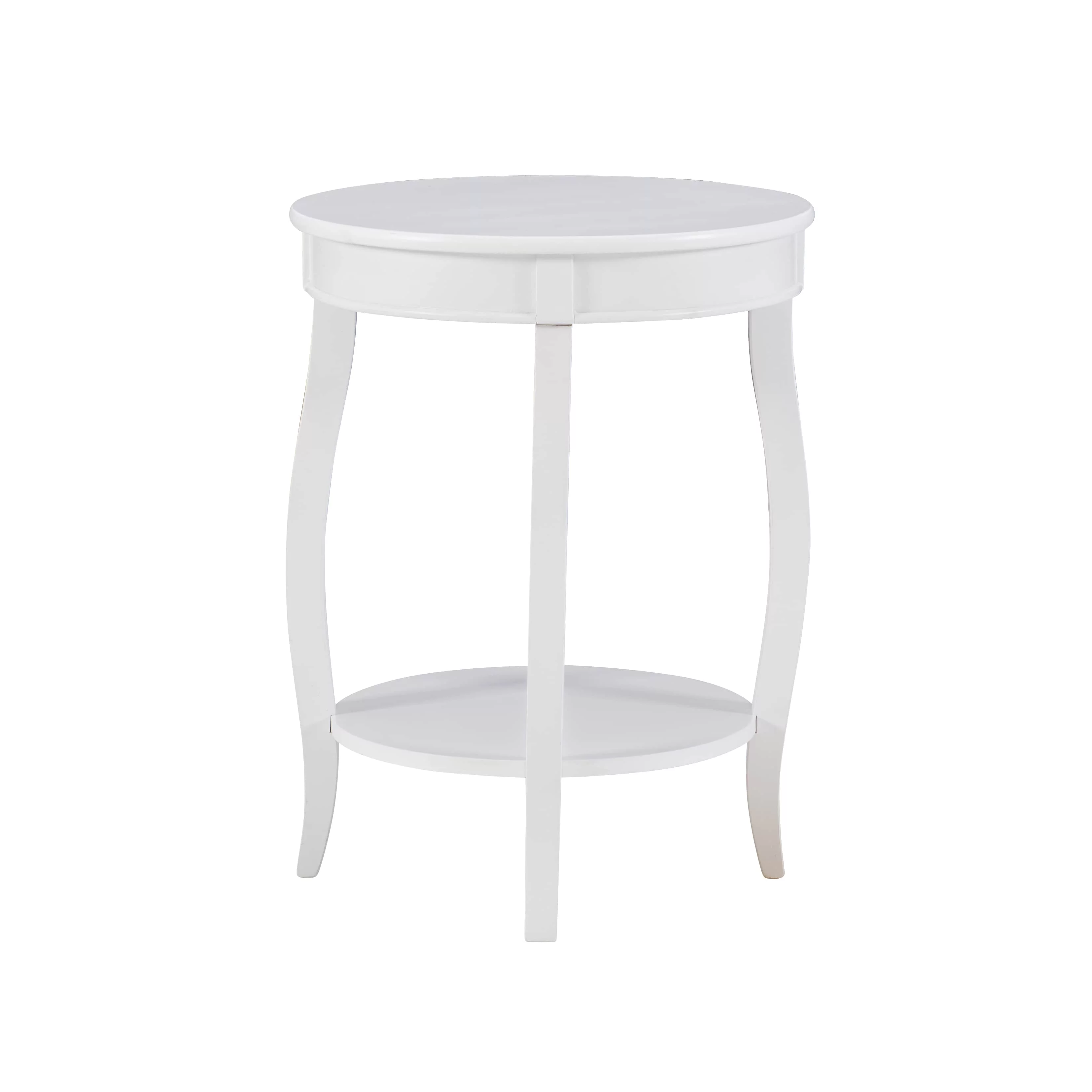 Powell Fiore Wood Side Table with Shelf, 24