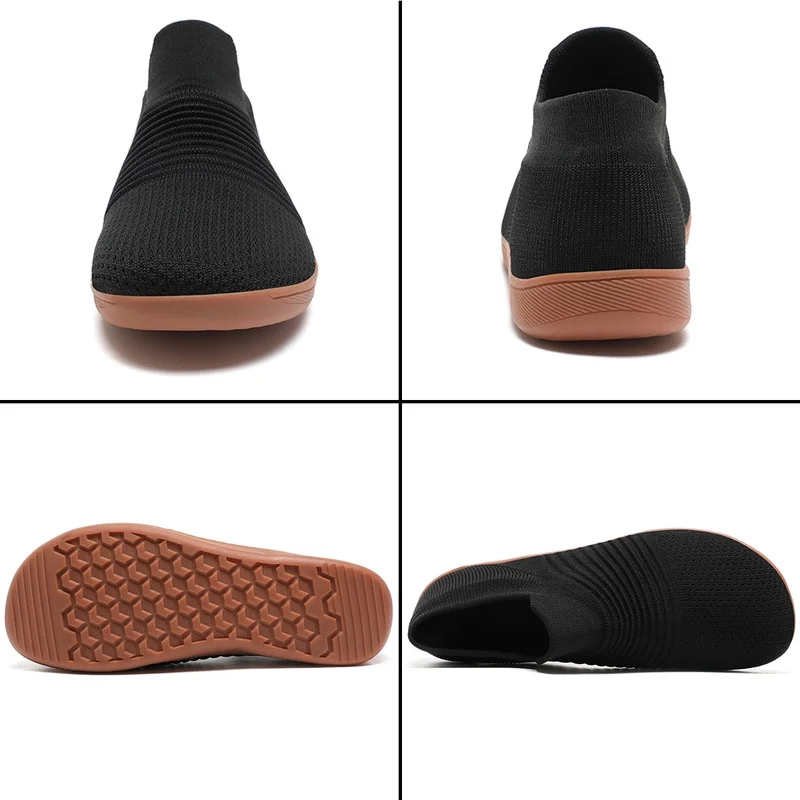 Stepedia Men's Walking Shoes Wide Toe Box Barefoot Shoes Non Slip Minimalist Slip-on Shoes 10 Wide