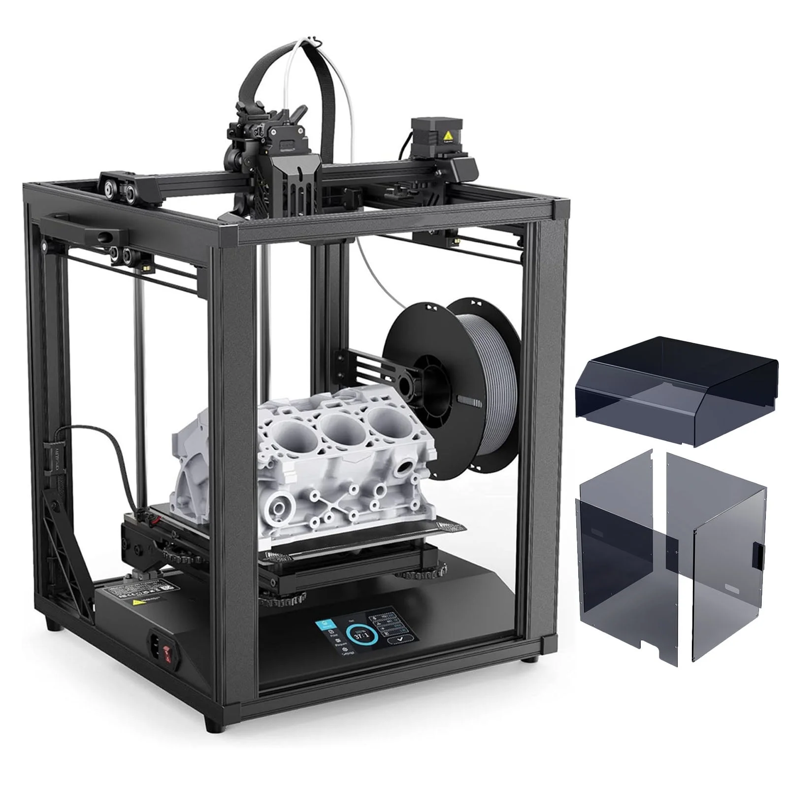 Official Creality Ender-5 S1 3D Printer Kit with Acrylic Enclosure and Top Cover, Auto Leveling Stable Cube Frame