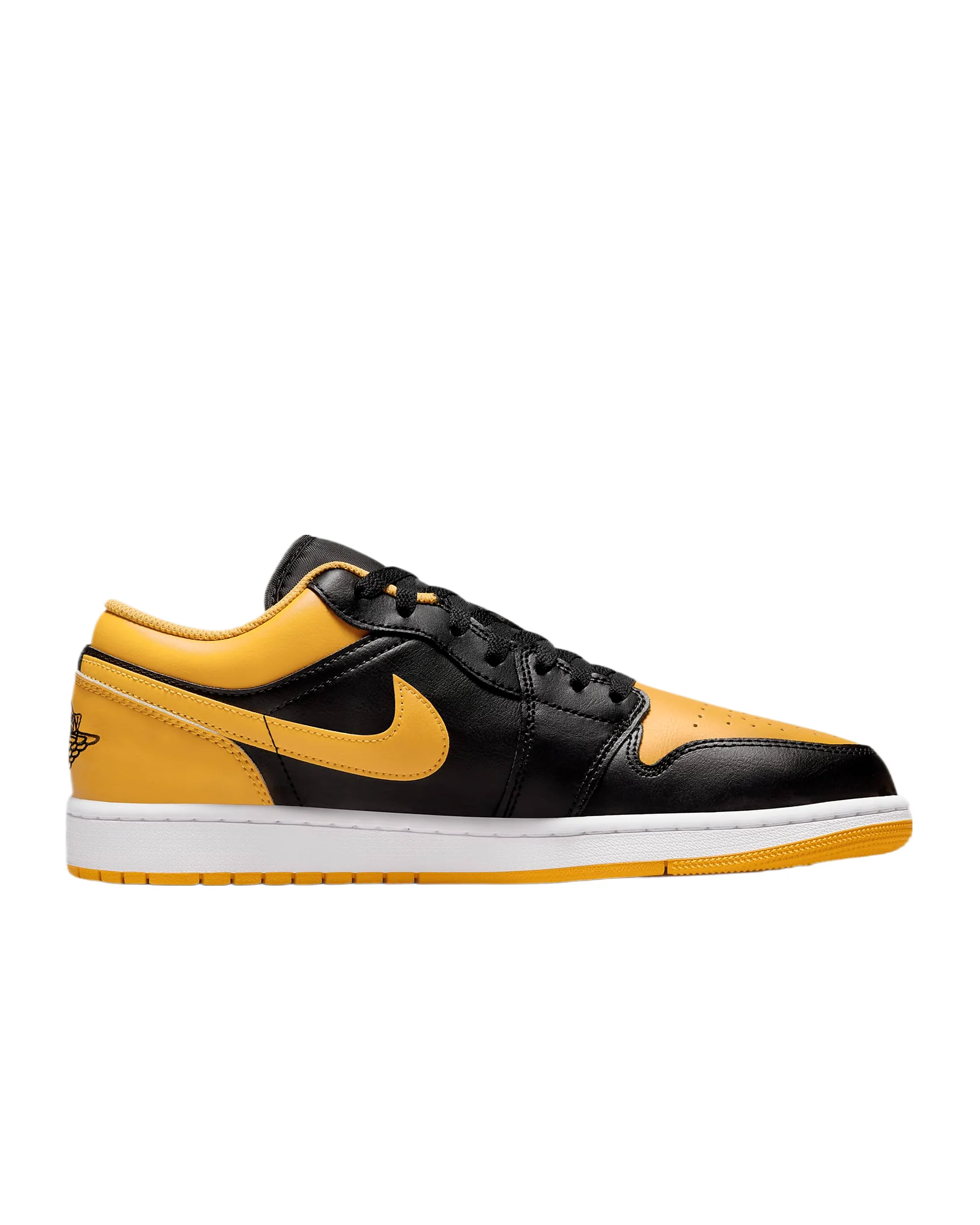 Men's Air Jordan 1 Low Black / Yellow Ochre-White 553558-072 (8.5 US)