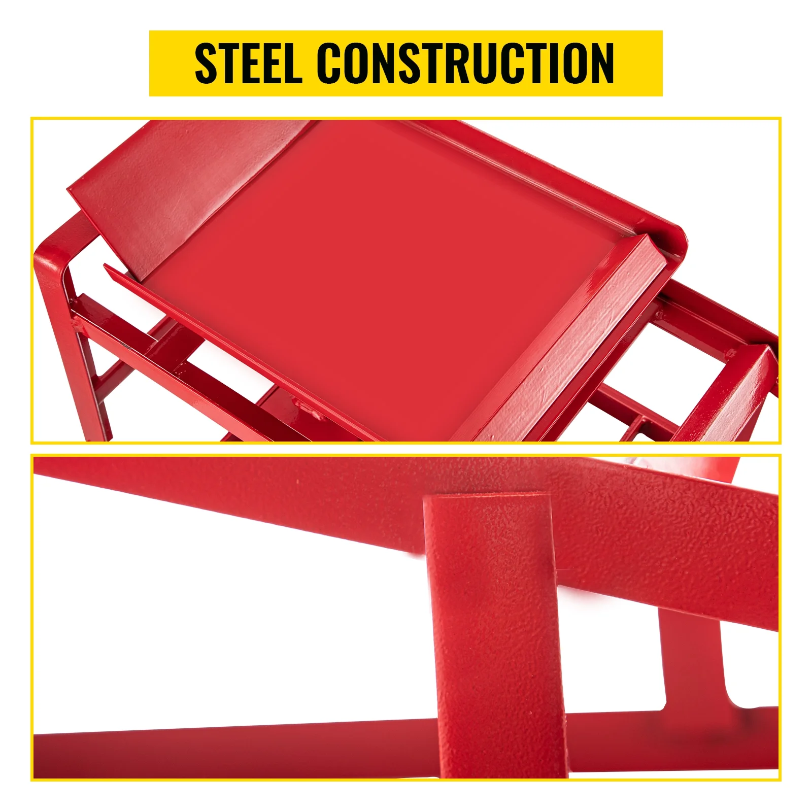 VEVORbrand Hydraulic Vertical Car Ramps 5500lbs2.5T , Auto, Truck Service Ramp Hydraulic Lift Heavy Duty Steel Low Profile w/ Hydraulic Jack, Red 1 Piece