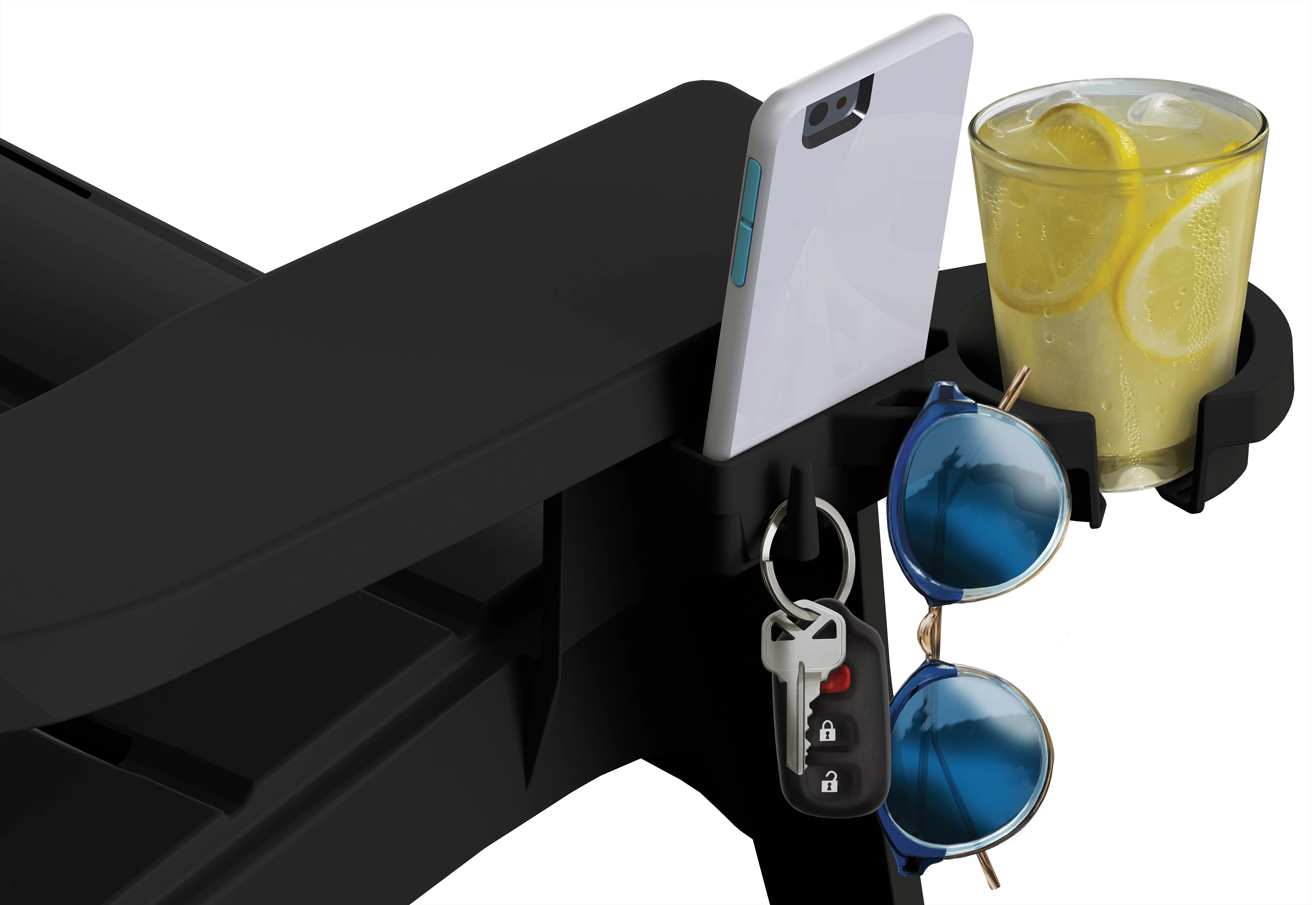 Adams Big Easy Outdoor Resin Adirondack Chair with Cup Holder, Black