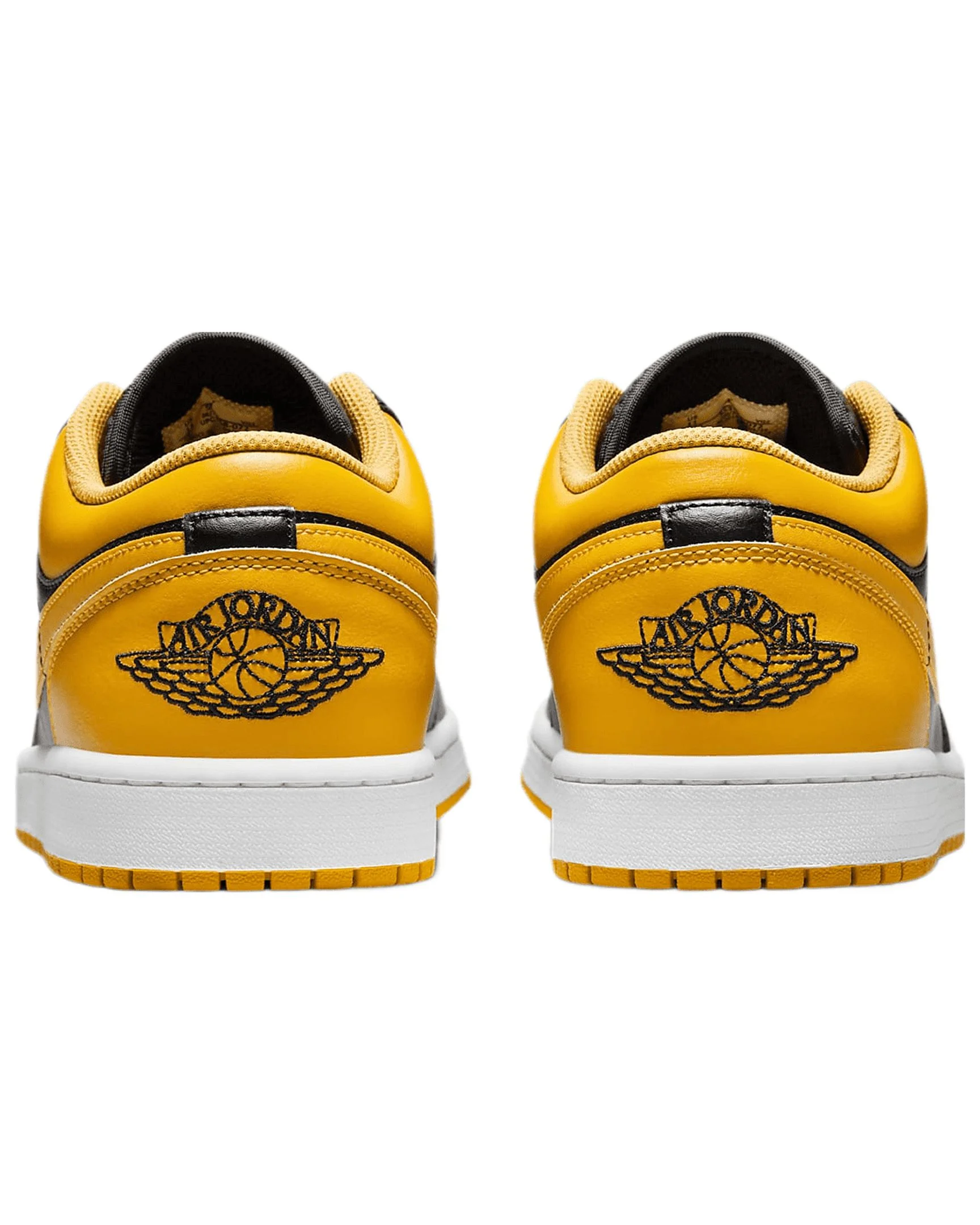 Men's Air Jordan 1 Low Black / Yellow Ochre-White 553558-072 (8.5 US)