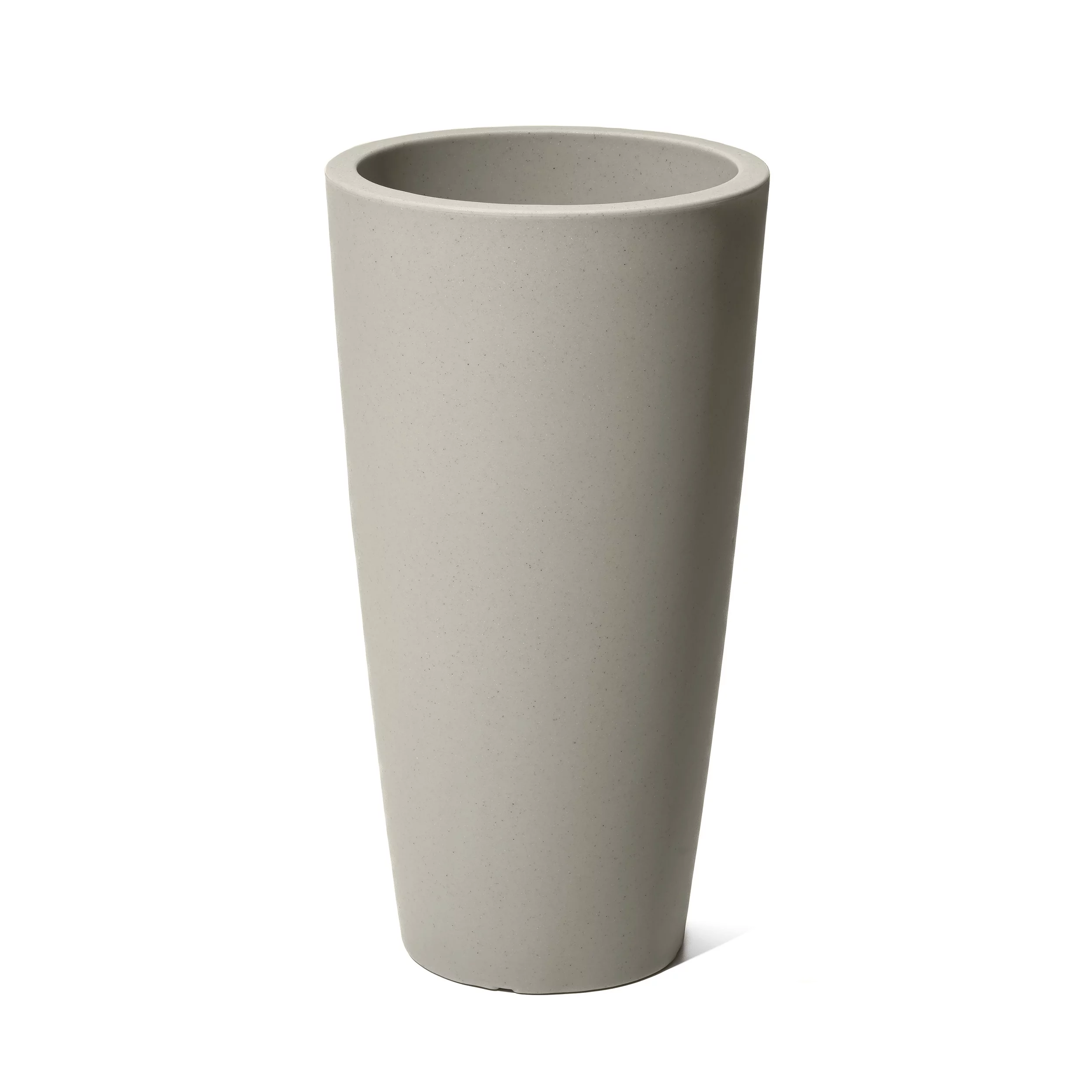 Step2 Tremont 28-Inch Round Concrete Large Indoor/Outdoor Planter, Plastic, Gray