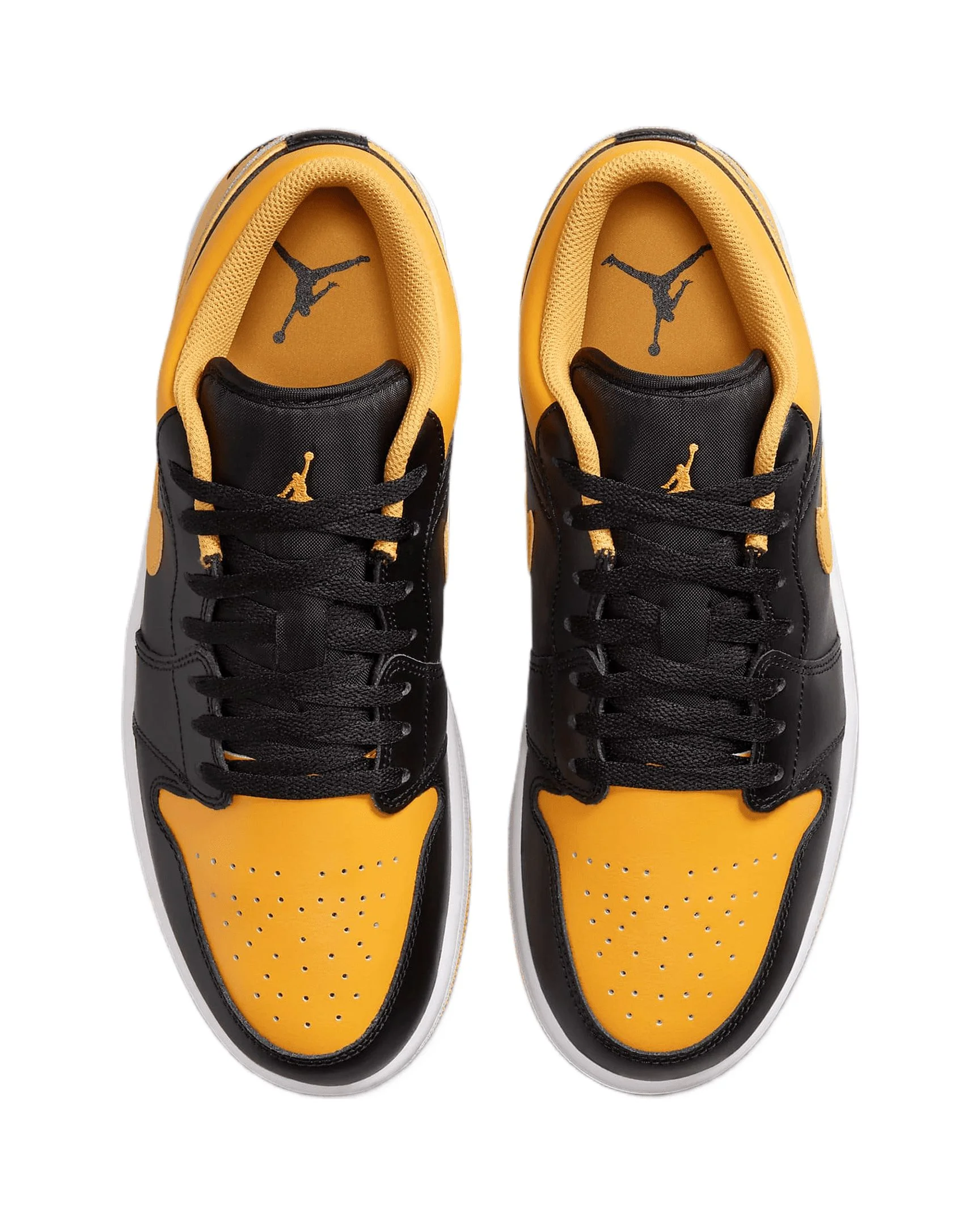 Men's Air Jordan 1 Low Black / Yellow Ochre-White 553558-072 (8.5 US)