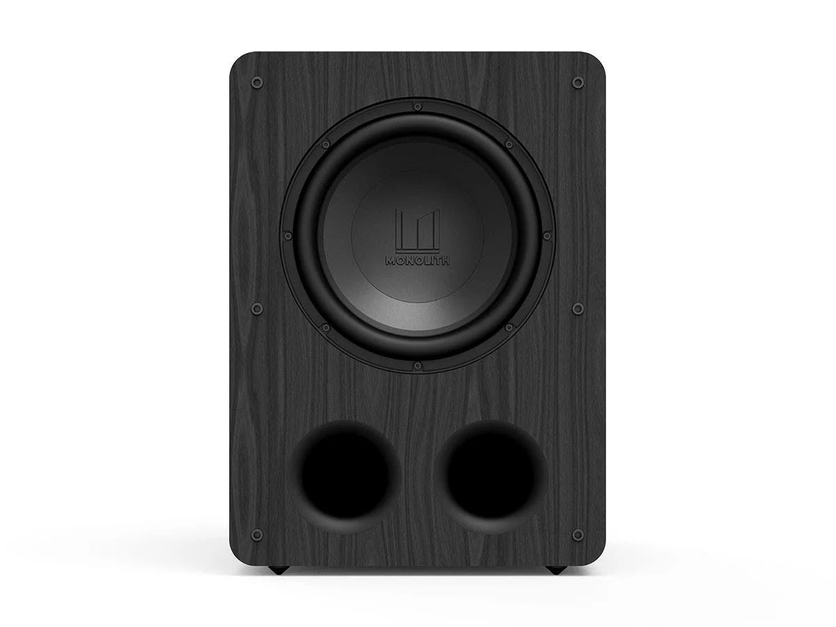 Monoprice Monolith M-12 V2 12in THX Certified Ultra 500 Watt Powered Subwoofer, Massive Output, Low Distortion, Vented HDF Cabinet