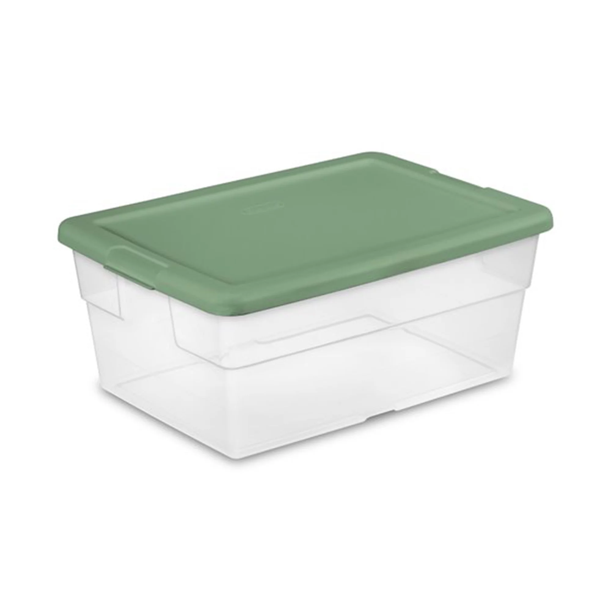 Sterilite 16 Qt Plastic Storage Tote Home Organizer Bins with Lid, (4 Pack)