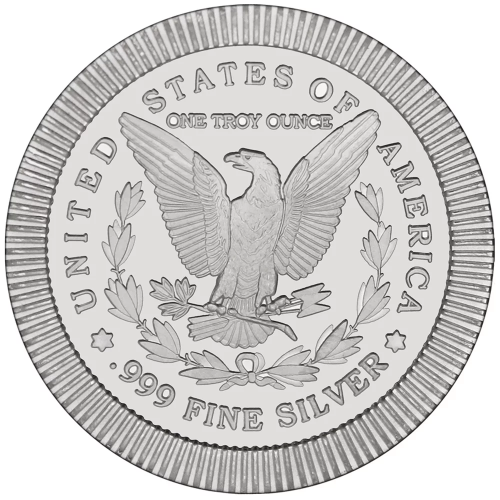 Lot of 100 - 1 Troy oz Morgan Stackable .999 Fine Silver Rounds 5 Full Rolls