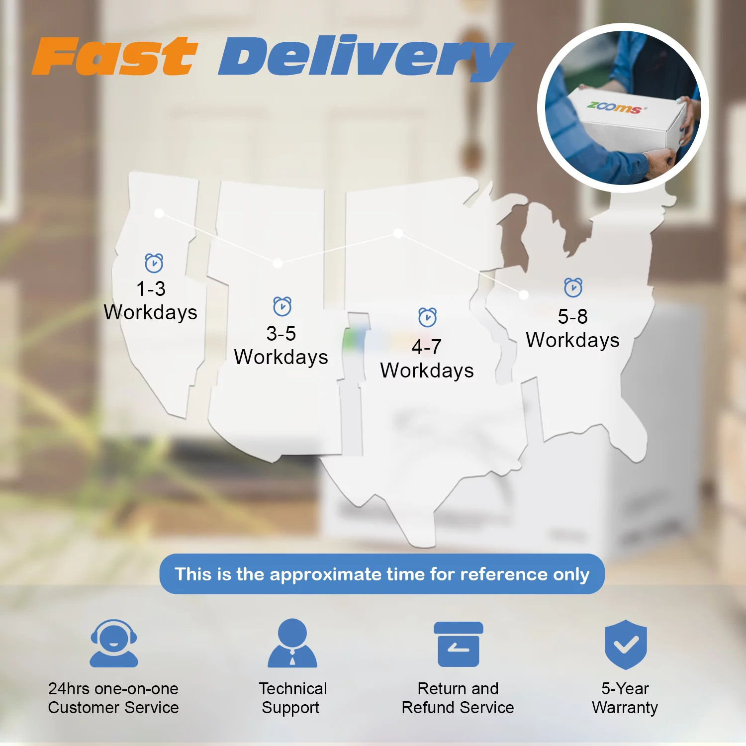 Zooms 12V 200Ah Plus LiFePO4 Lithium Battery 4000+ Cycle Built-in 200A BMS for RV