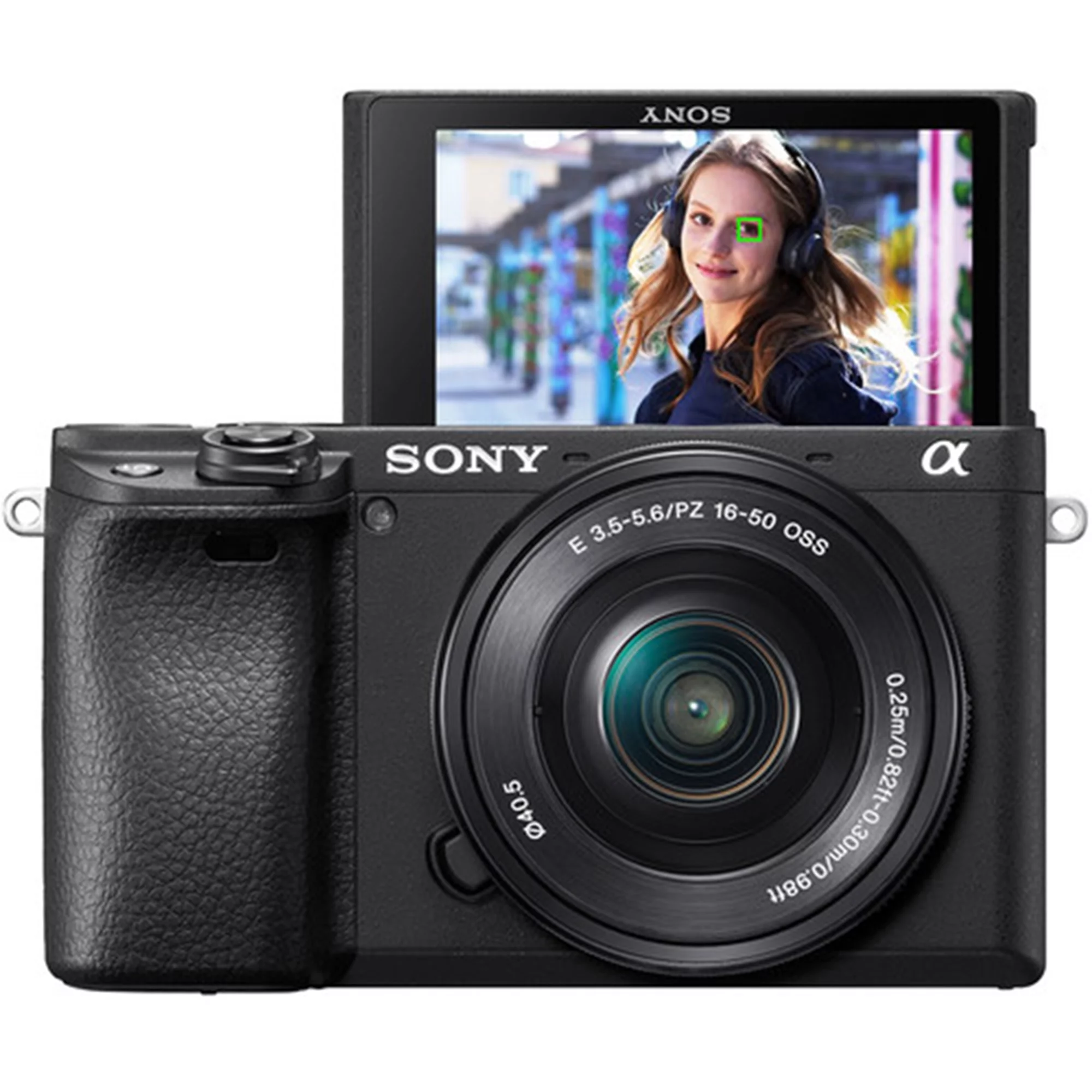 Sony Alpha a6400 Mirrorless Digital Camera with 16-50mm Lens + SanDisk 32GB Card + Case + ZeeTech Accessory Bundle