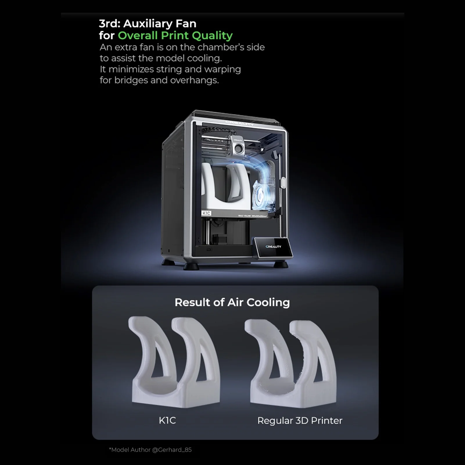 Creality K1C 3D Printer with Al Camera Observant All Metal Hot End Kit, High Speed Technology, Auto Leveling CoreXY Stable Cube Frame