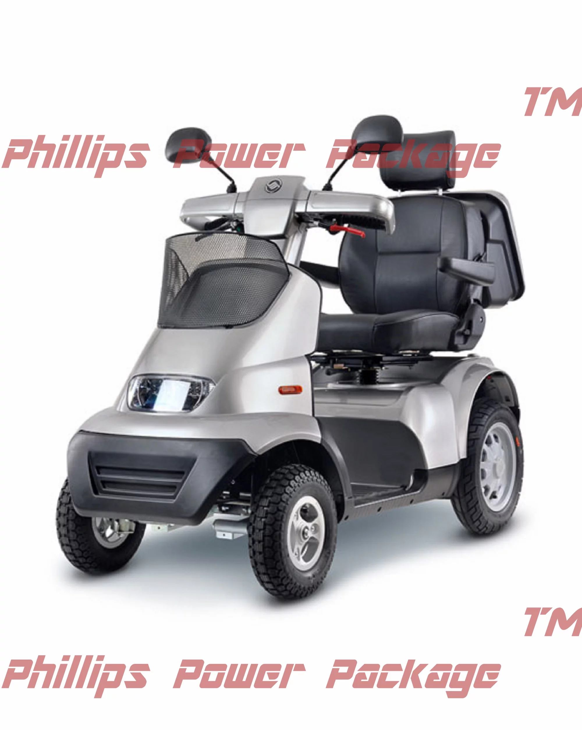 Afikim - Afiscooter S4 - Full Size Mobility Scooter - 4-Wheel - Silver - PHILLIPS POWER PACKAGE TM - $500 VALUE