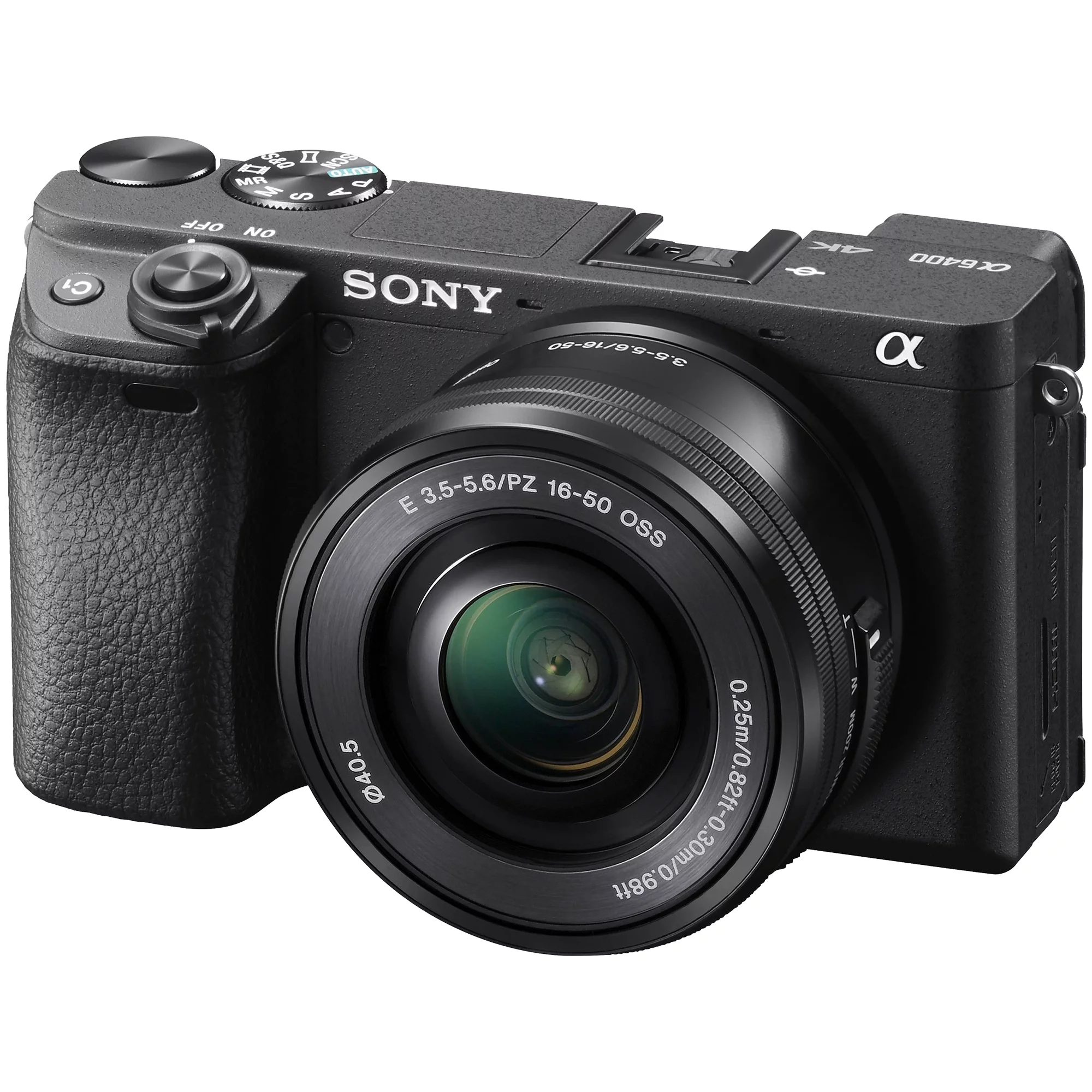 Sony Alpha a6400 Mirrorless Digital Camera with 16-50mm Lens + SanDisk 32GB Card + Case + ZeeTech Accessory Bundle