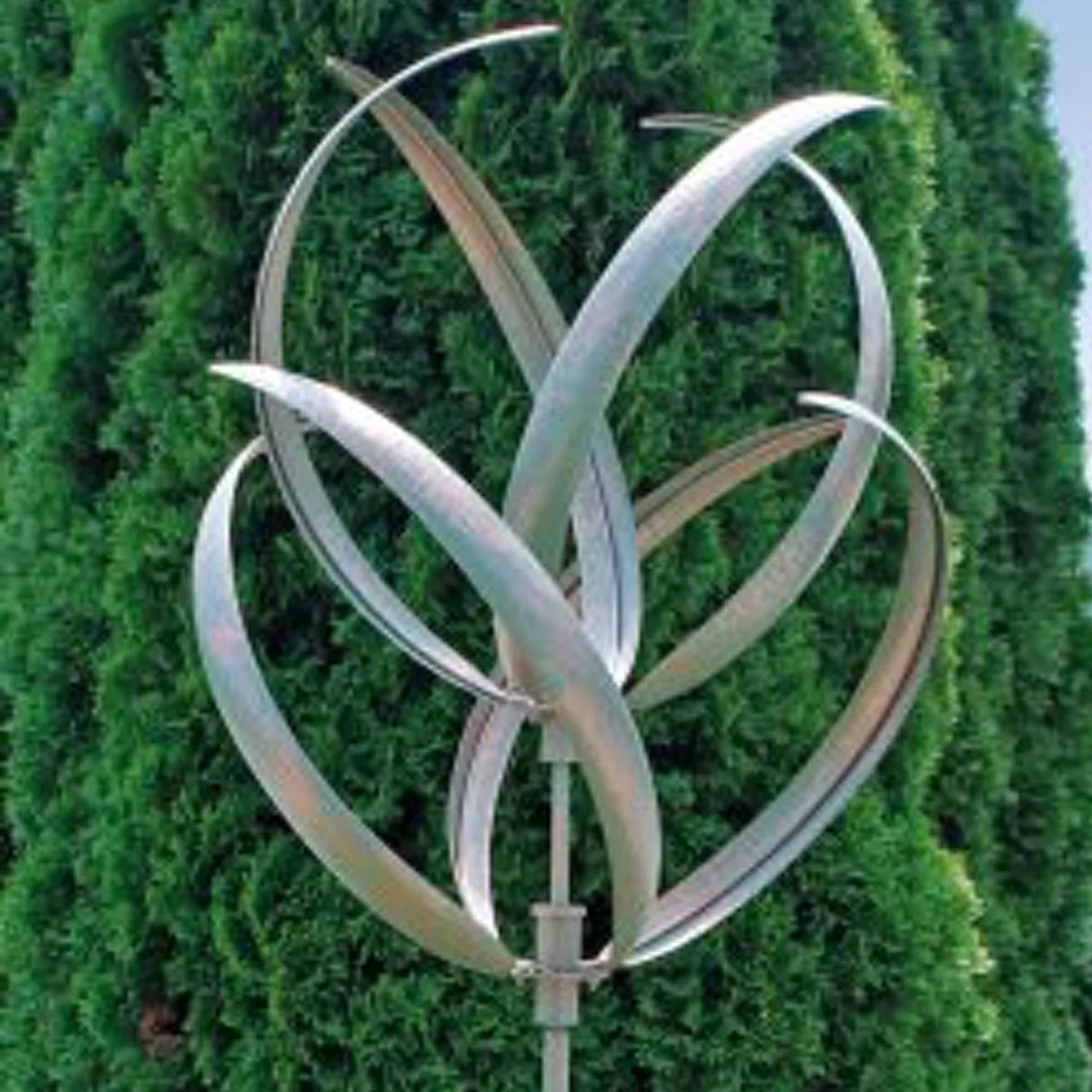 Huge Double Blade Kinetic Wind Spinner Rustic Metal Garden Art Yard Lawn Decor