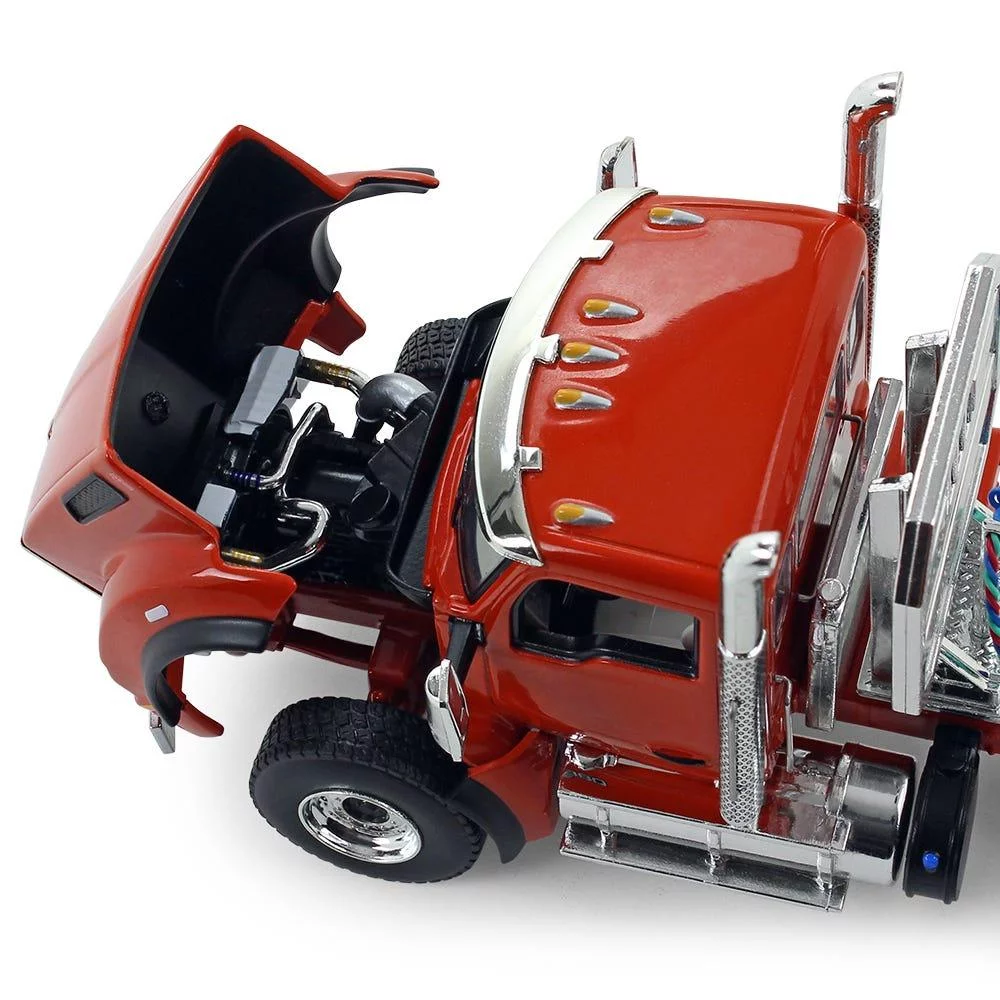 Kenworth T880 Day Cab with East Genesis End Dump Trailer Burnt Orange and Chrome 1/50 Diecast Model by First Gear