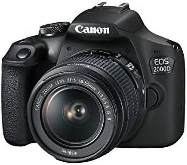 Canon EOS 2000D (Rebel T7) DSLR Camera w/Canon EF-S 18-55mm F/3.5-5.6 Zoom Lens+420-800mm HD Telephoto Zoom lens+case+128Memory Cards (24PC)