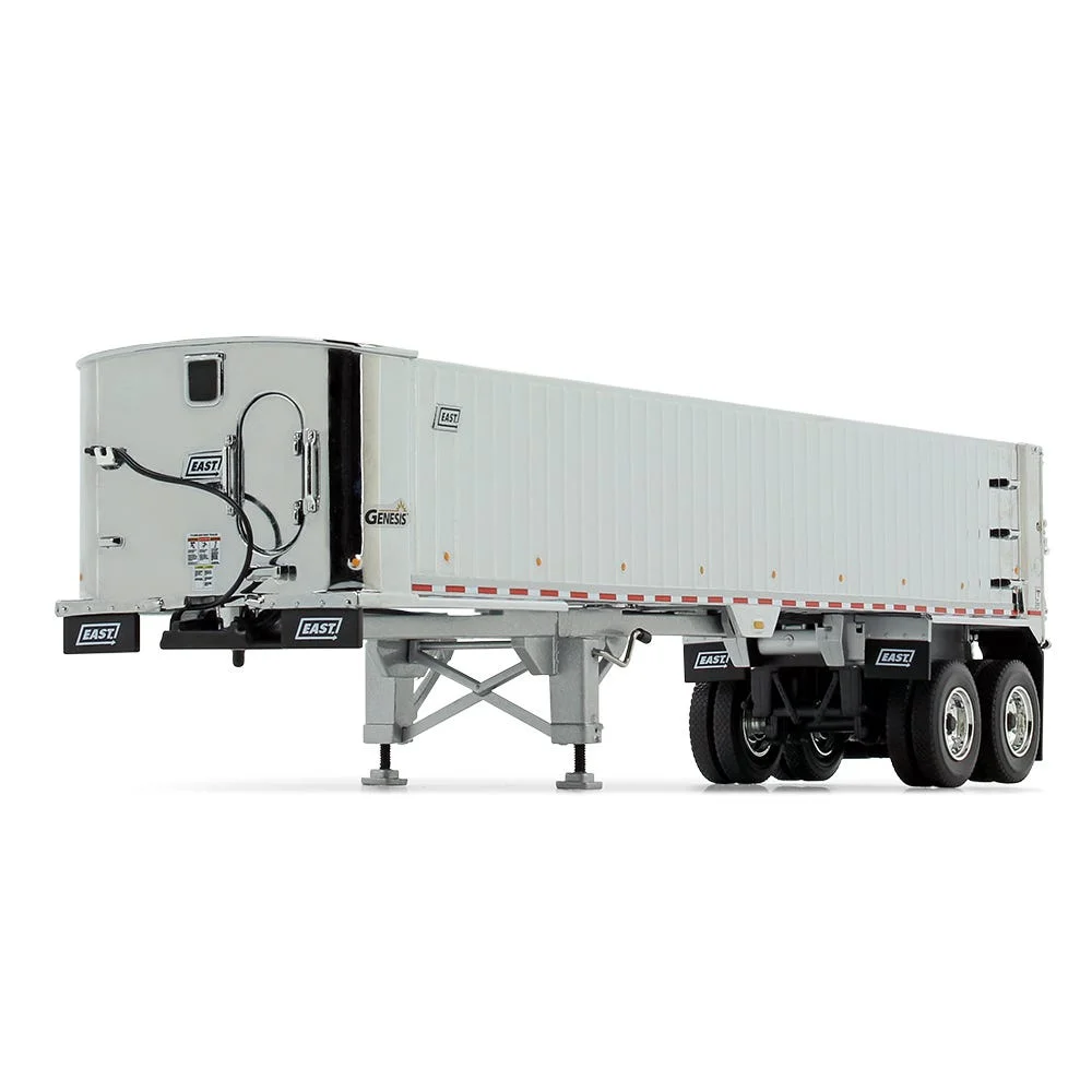 Kenworth T880 Day Cab with East Genesis End Dump Trailer Burnt Orange and Chrome 1/50 Diecast Model by First Gear