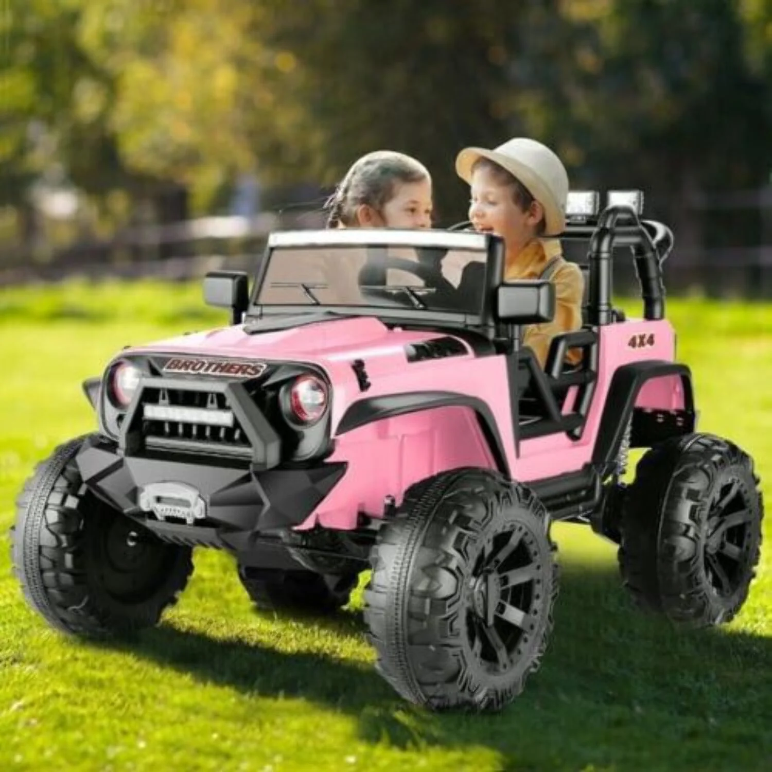 2-Seater 24V Electric Ride-On Truck for Kids with Bluetooth and 2x200W Motors - 103 Features Included