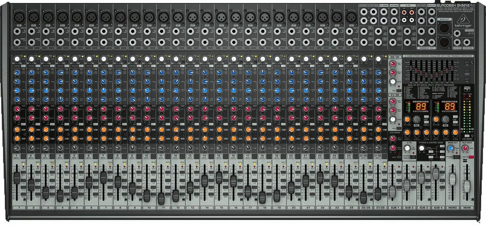 Behringer Eurodesk SX3242FX 32-Input 4-Bus Mixer w/ XENYX Mic Preamplifiers, British EQs & Dual Multi-FX Processor