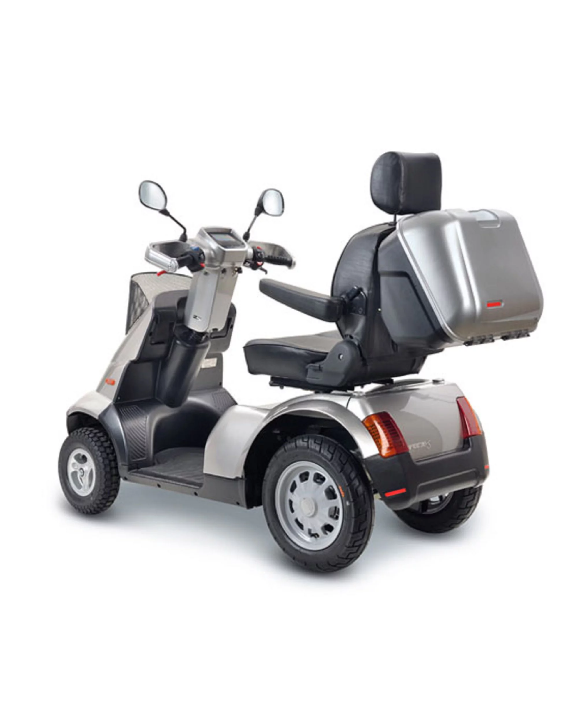 Afikim - Afiscooter S4 - Full Size Mobility Scooter - 4-Wheel - Silver - PHILLIPS POWER PACKAGE TM - $500 VALUE