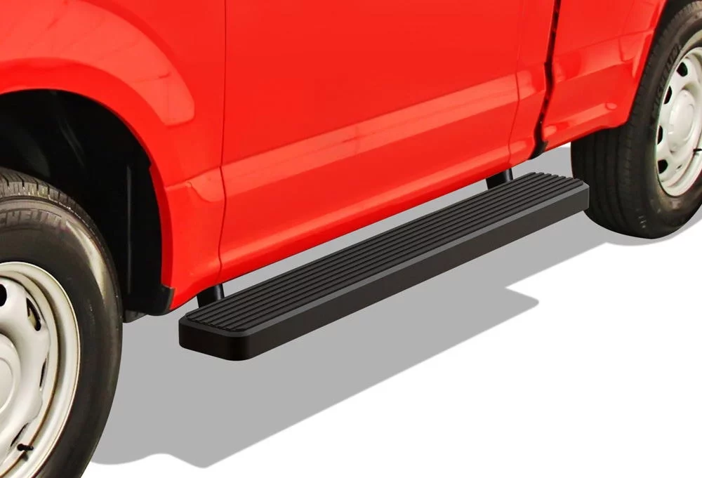 APS iBoard Running Boards 6-inch Black Compatible with Ford F150 2015-2023 Regular Cab & F-250 F-350 Super Duty 2017-2022 Stainless Steel (Nerf Bars Side Steps Side Bars)