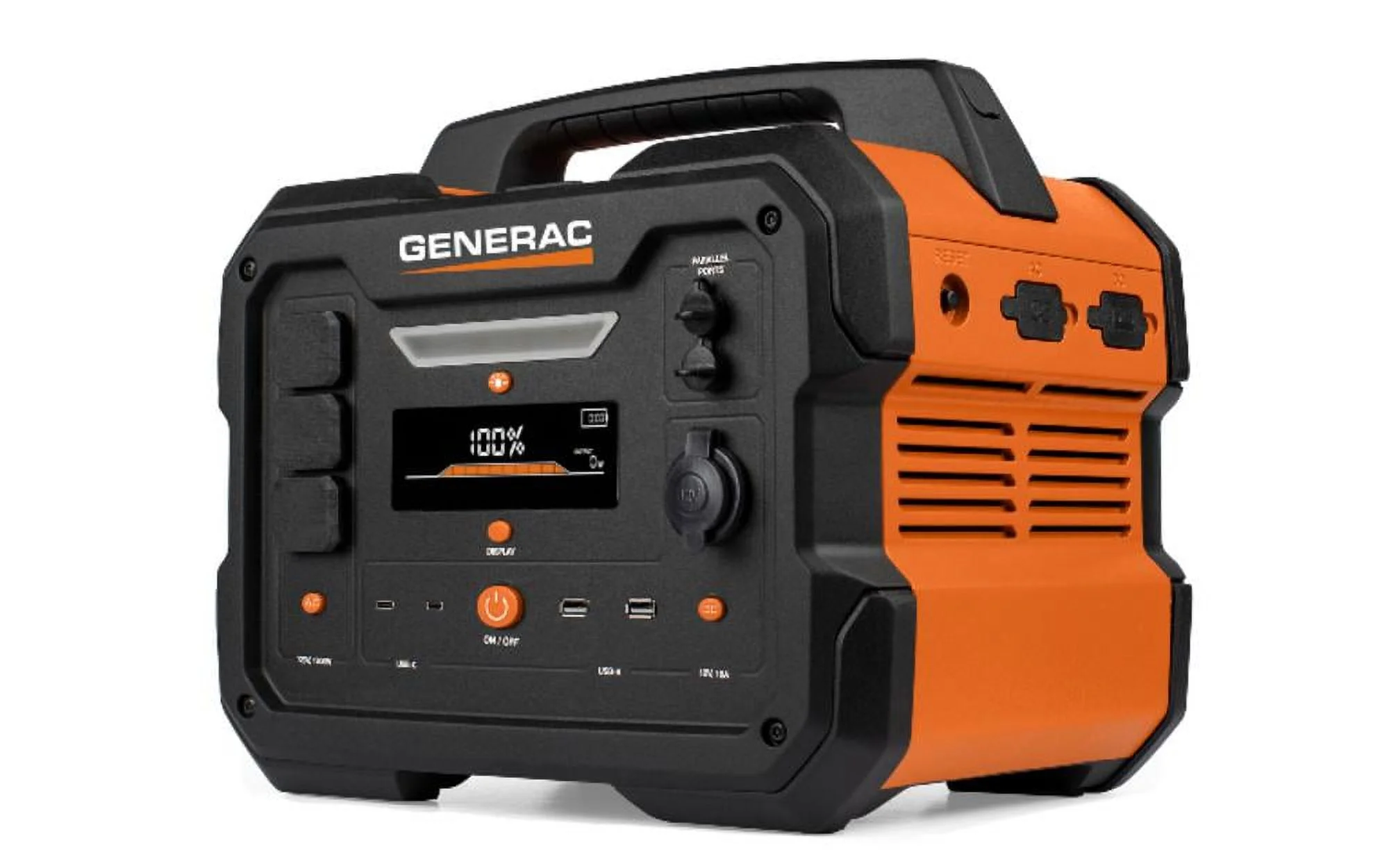 Generac 8025 Power Station 1600/3200 Watts 1086Wh Battery Powered Portable Generator - Solar Panel Charging Compatible