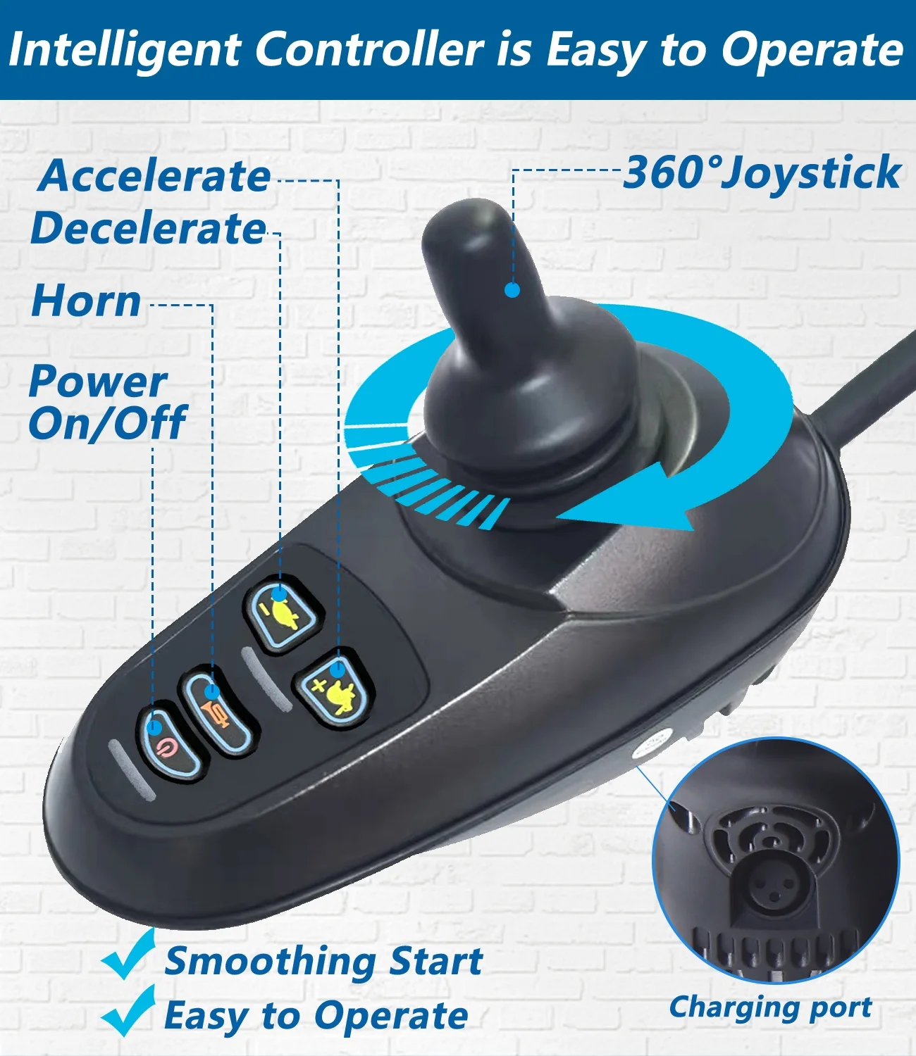 Broobey 40Km Foldable Electric Wheelchair Portable Electric Wheelchairs for Adults and Seniors Light Electric Wheelchair Battery 20Ah Electric Wheelchair Weights Load Capacity 300lbs Sliver