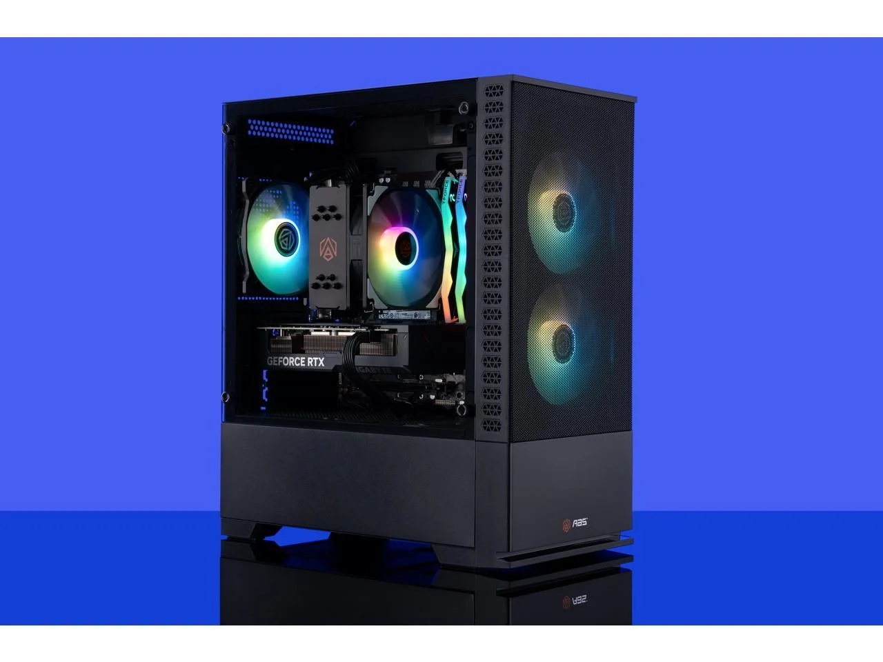 ABS Cyclone Aqua Gaming PC - Windows 11 - Intel i7 14700F - GeForce RTX 4070 - DLSS 3.5 - AI-Powered Performance - 32GB DDR5 6000MHz - 1TB M.2 NVMe SSD - CA14700F4070