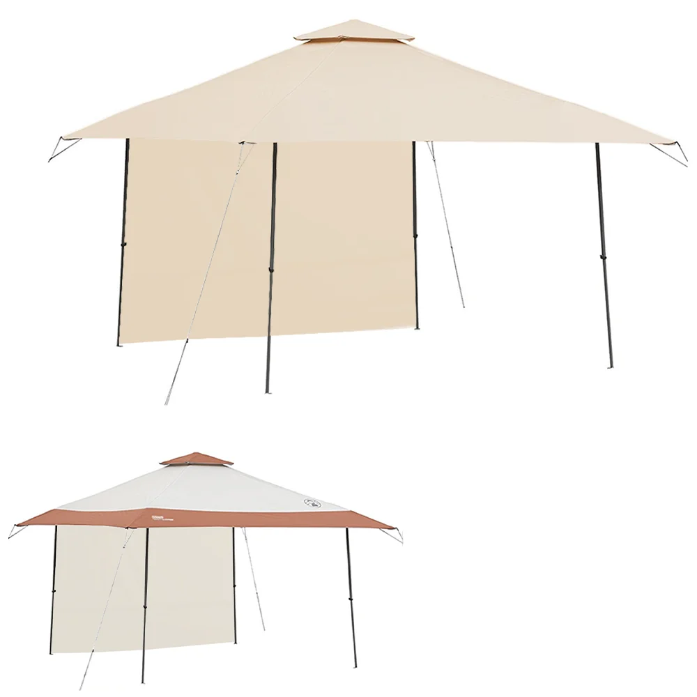Garden Winds Custom Fit Replacement Canopy Top Cover and Sunwall Compatible with The Coleman 2000004407, 2000035727 13 x 13 Two Tiered Tent Shelter - Upgraded Performance RIPLOCK 350 Fabric- Beige