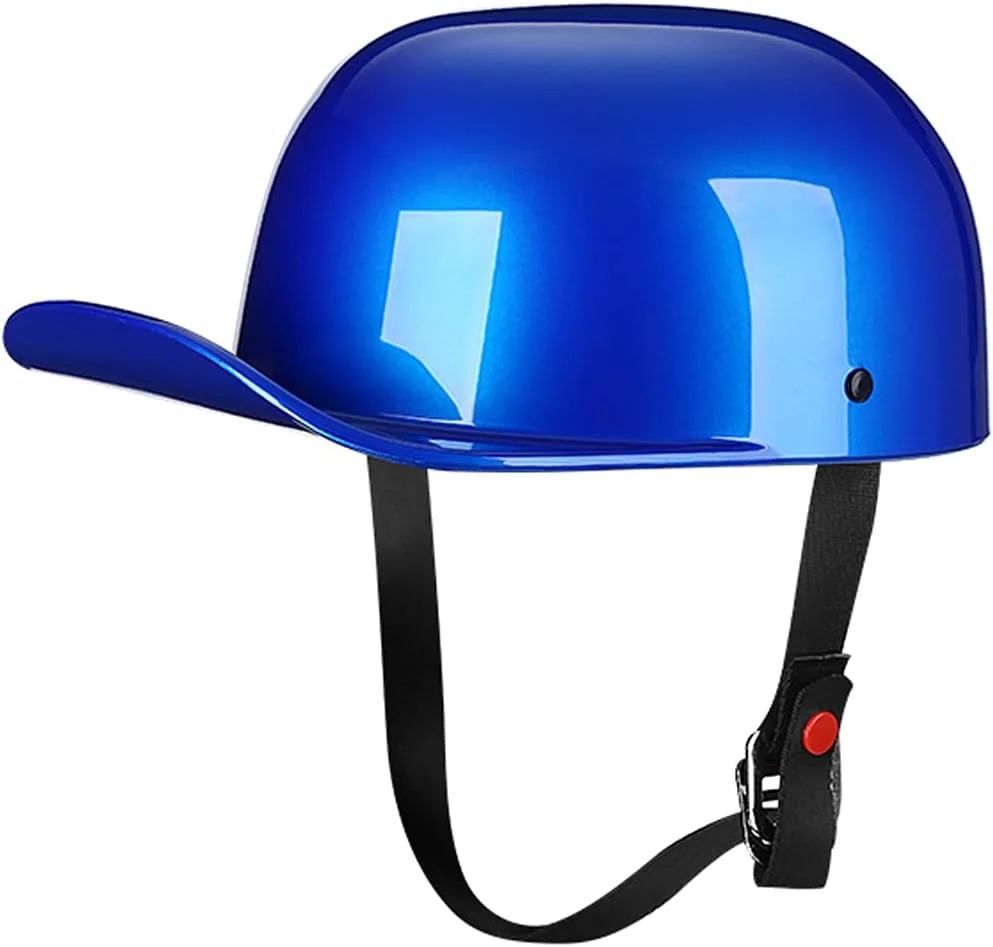 Baseball Motorcycle Helmet Half Cap for Bike Cruiser Chopper Moped Scooter- Dot Approved