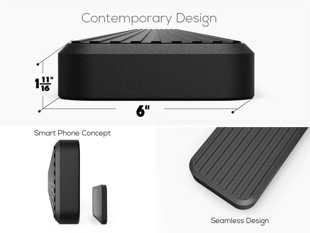 APS iBoard Running Boards 6-inch Black Compatible with Ford F150 2015-2023 Regular Cab & F-250 F-350 Super Duty 2017-2022 Stainless Steel (Nerf Bars Side Steps Side Bars)