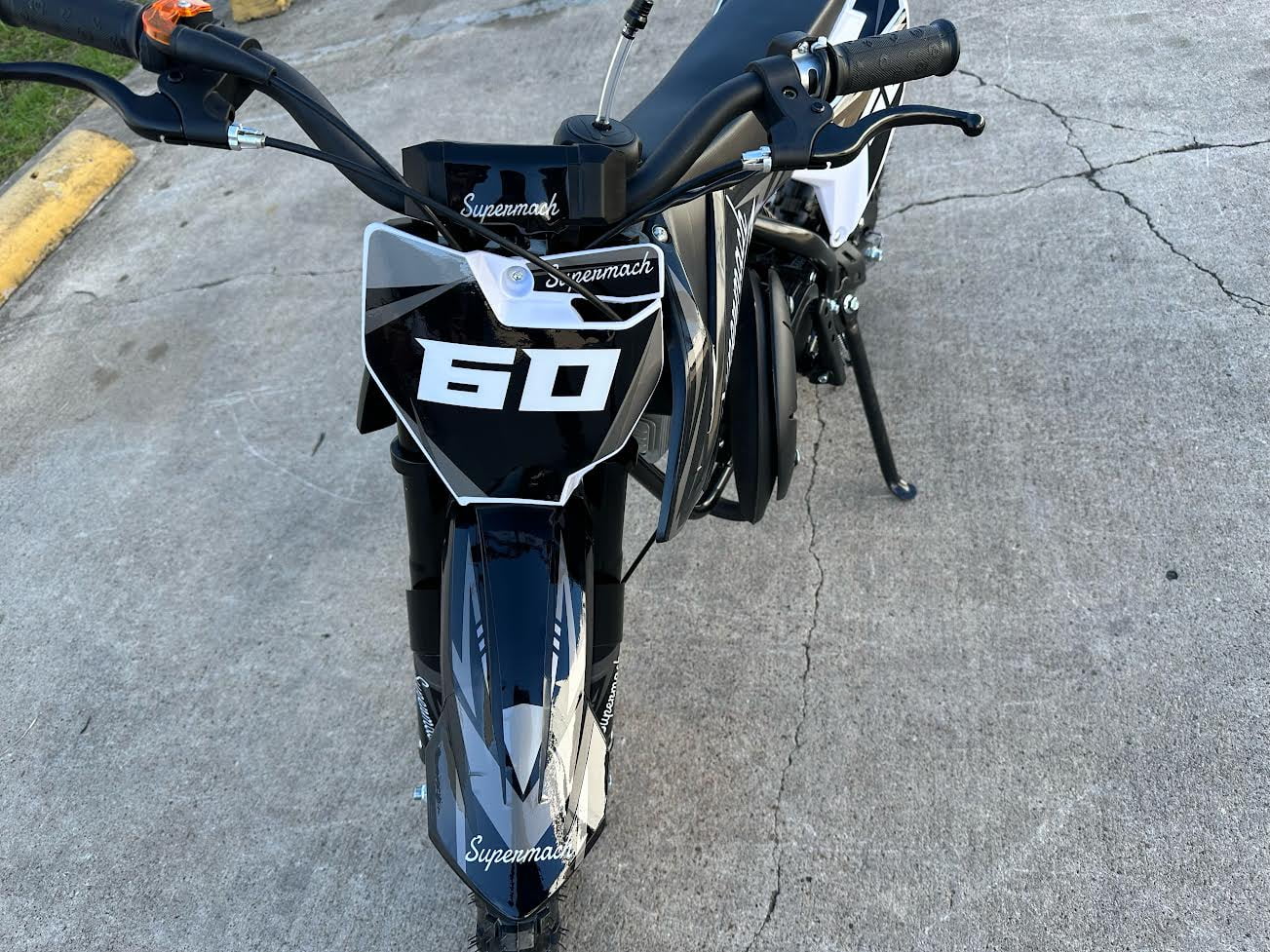 Supermach 49CC 2-Stroke Gas Power Mini Dirt Bike Dakar Pit Bike  GB60 for Youth and Kids-Black