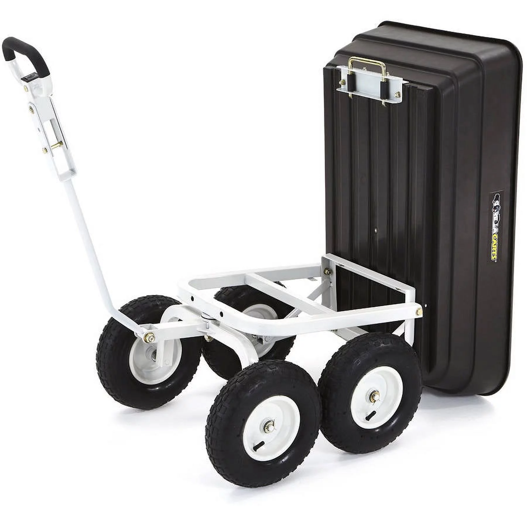 Gorilla Carts GOR62-COM Poly Garden Dump Cart with 2-in-1 Convertible Handle, 1,000 lb Capacity, Black