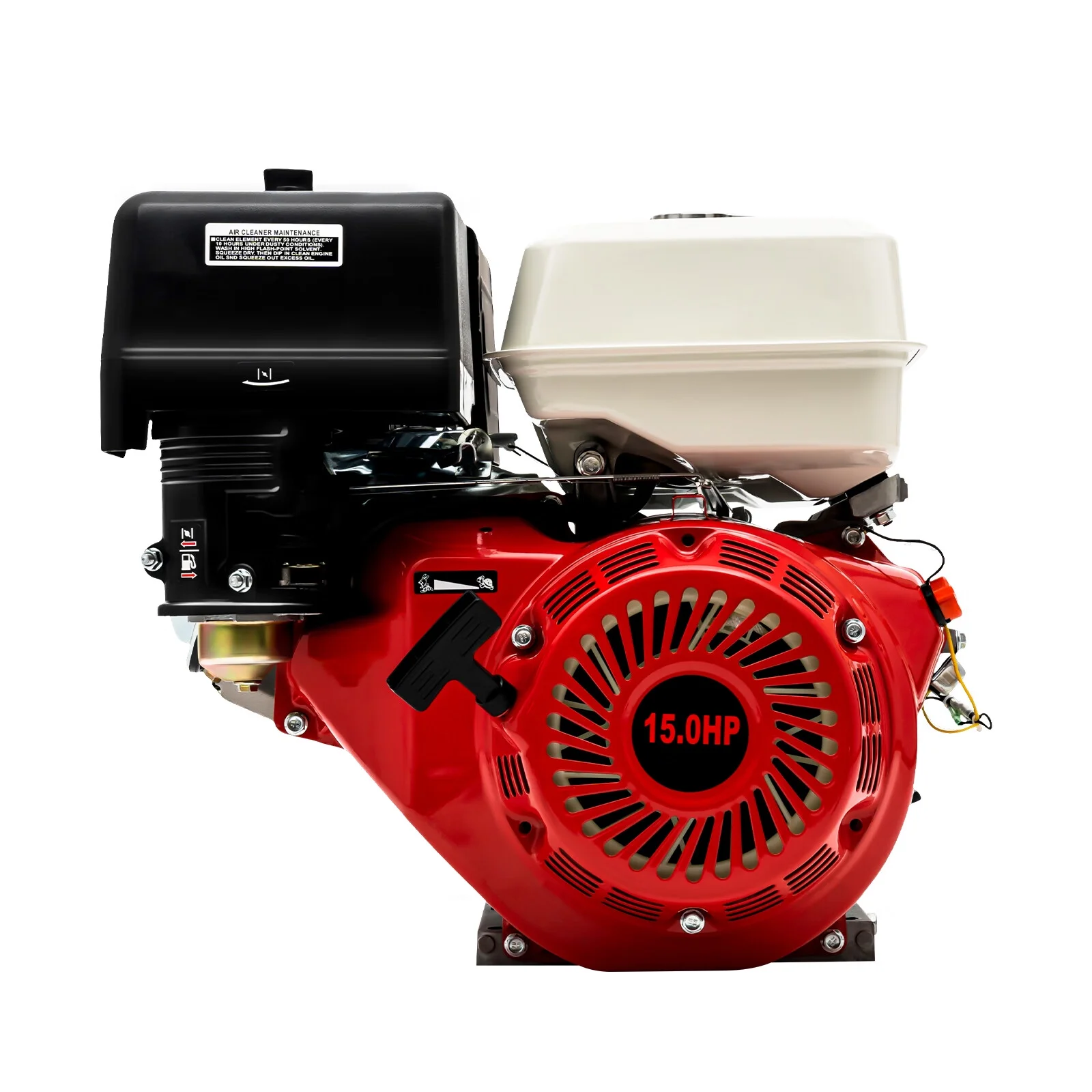 Anqidi 4 Stroke 15HP Gas Motor Engine 9.7kw 420CC OHV Petrol Gasoline Motor Single Cylinder Recoil Start Pull Air Cooling 3600r/min