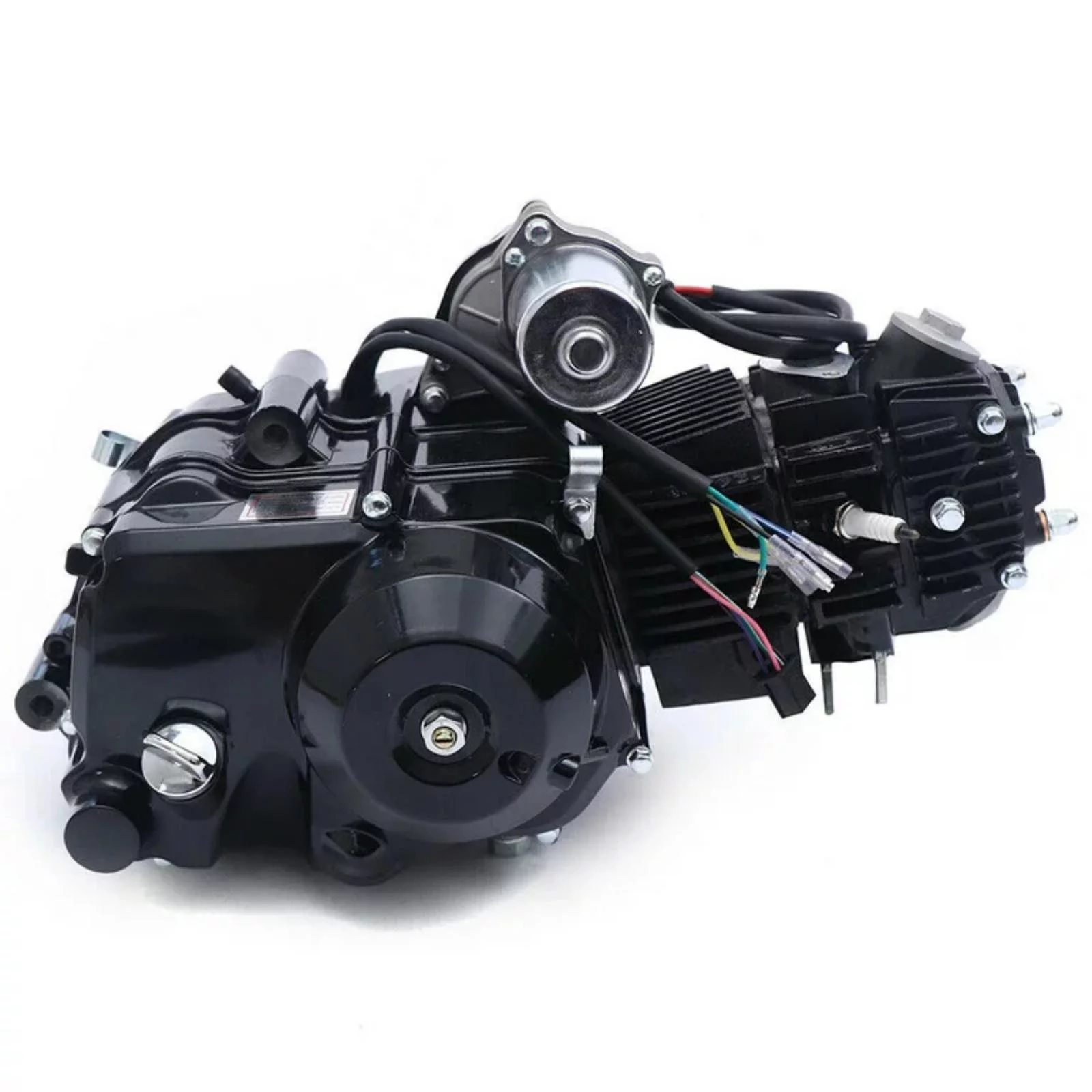 Loyalheartdy 110cc 4-stroke Engine Motor Single Cylinder Air Cooling System ATV Engine Motor Semi Auto Reverse Electric Start for Go Kart