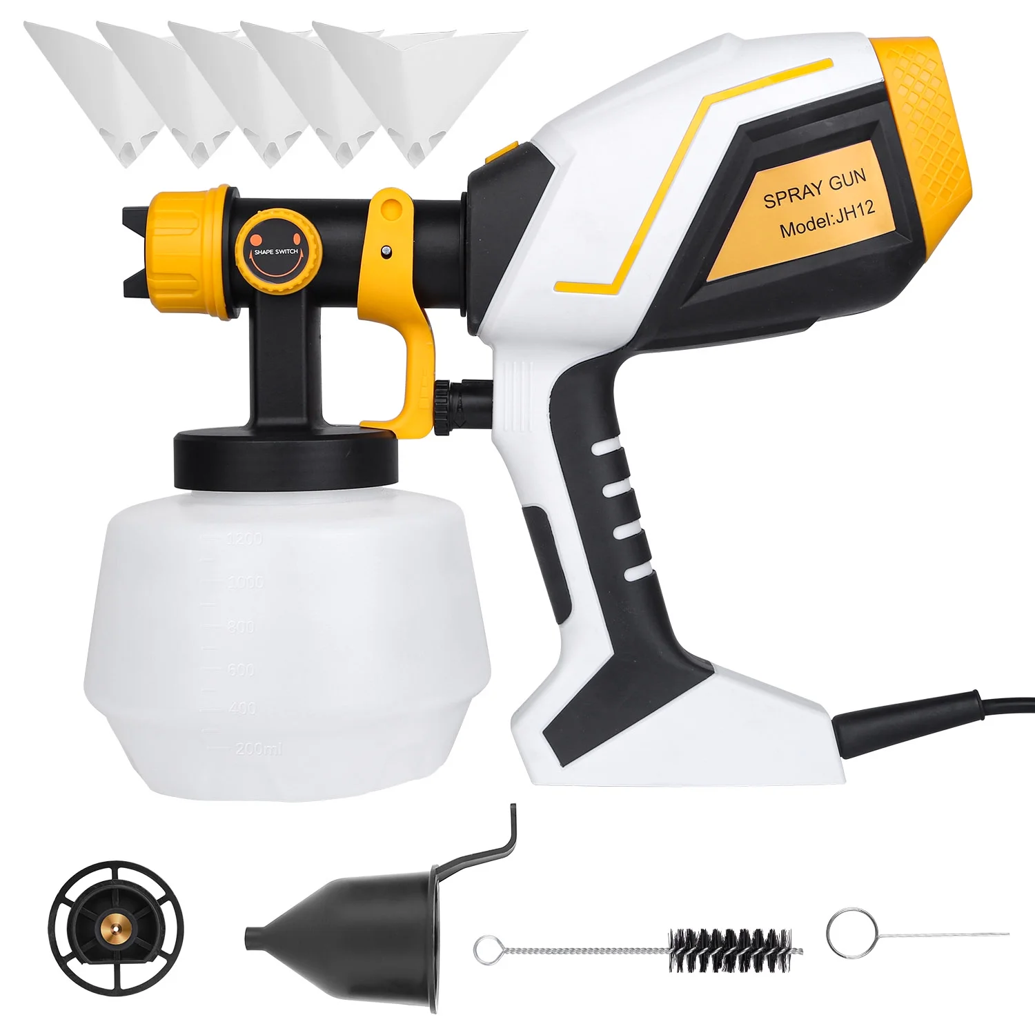 1200W Handheld Electric Power Paint Sprayer iMounTEK Detachable Spray Painting Gun w/ 2 Patterns