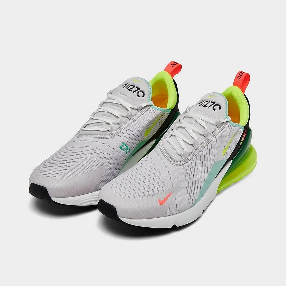 Nike Air Max 270 Vast Grey/Volt-Hot Lava-Black FZ4132-001 Men's Size 11.5 Medium