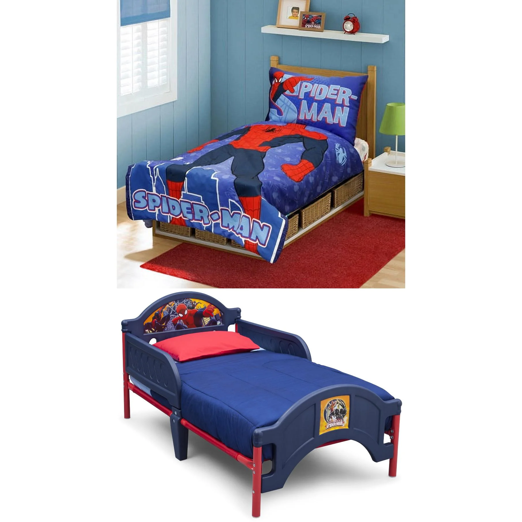 Spider-Man Toddler Bed and Bedding Value Bundle