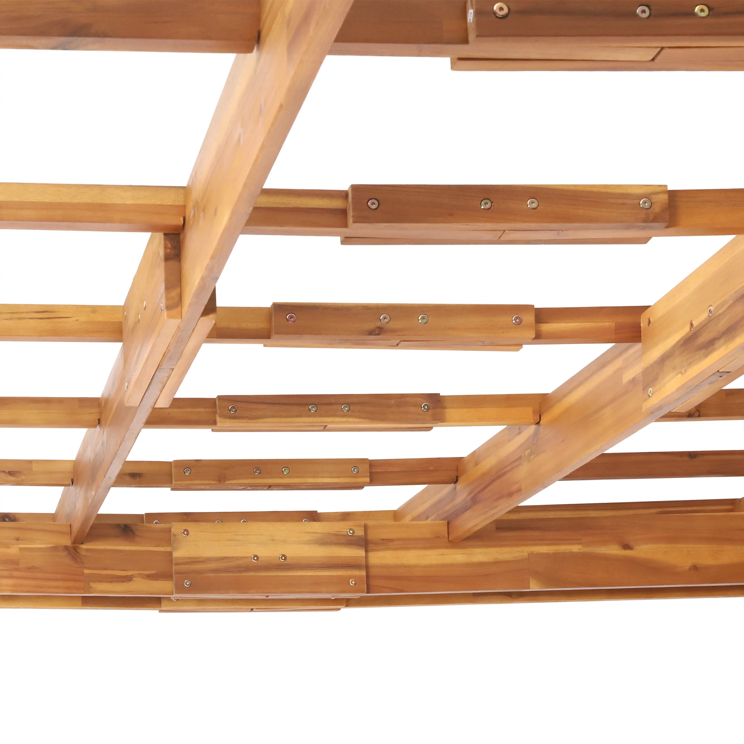 Holmwood Acacia Wood Outdoor 12' x 10' Pergola, Teak